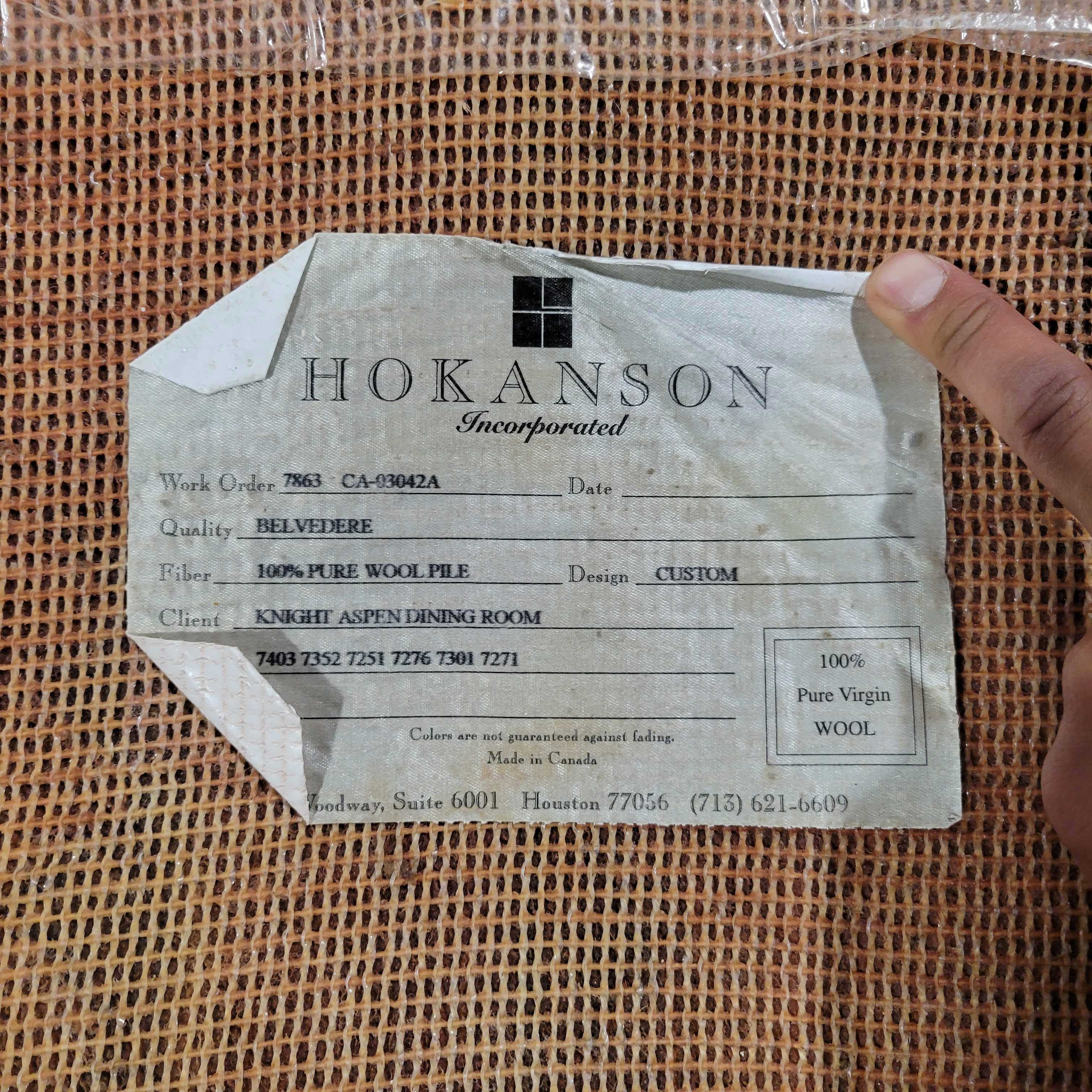 9'10"x 13'8" Hokanson Belvedere Coral & Browns Pure Wool Southwest Design Custom Rug