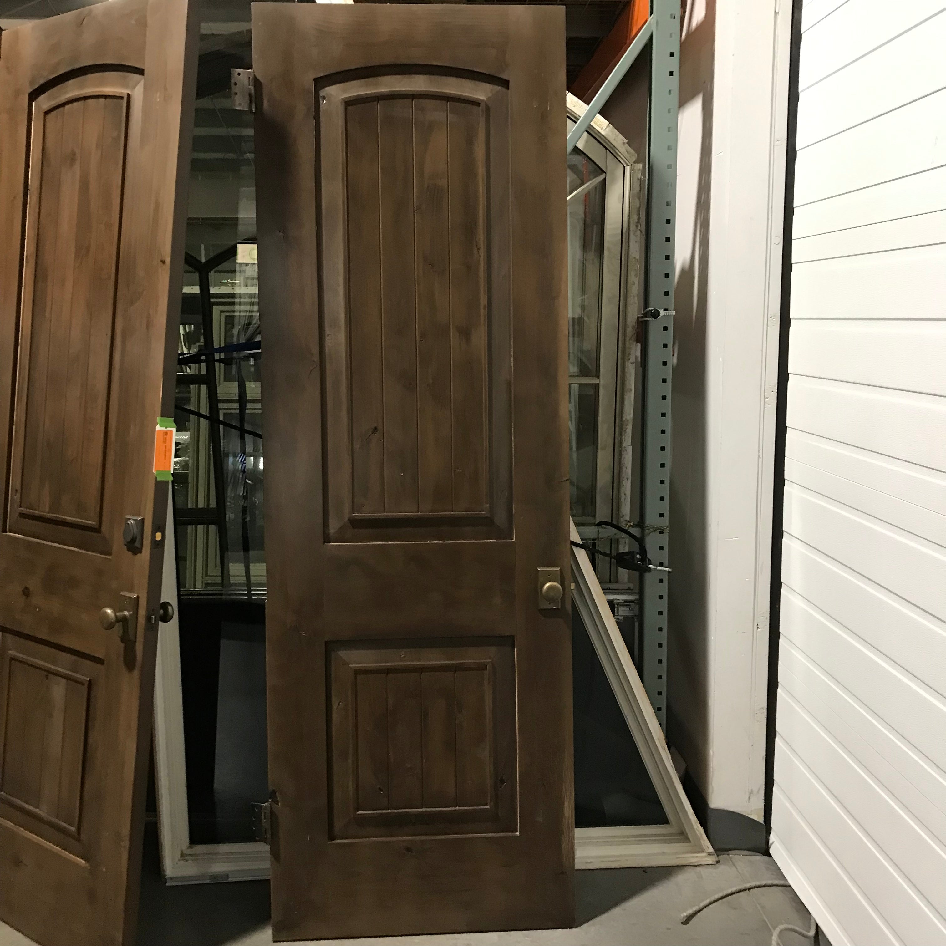 31.75"x 96"x 1.75" RH 2 Panel Stained Alder Interior Door