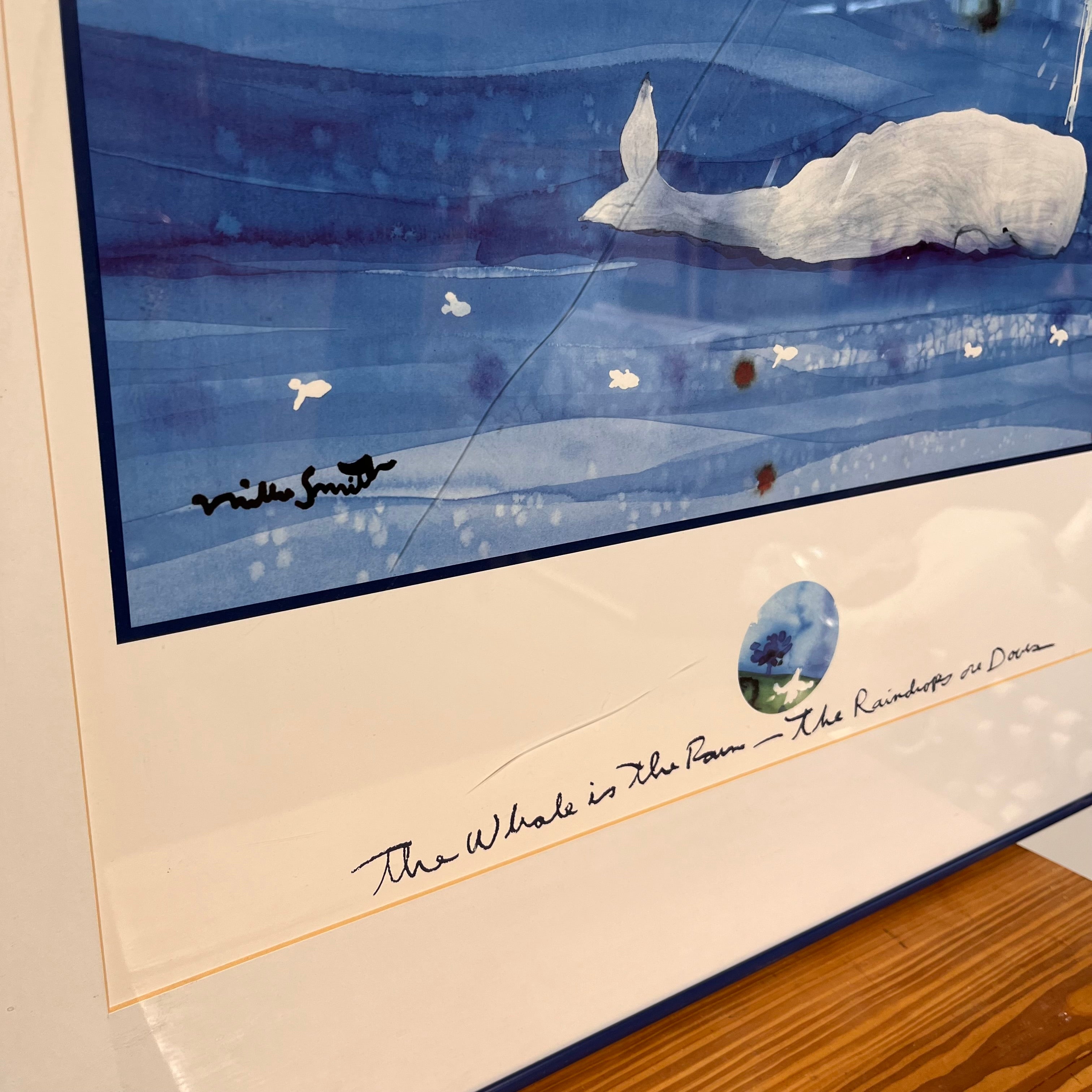 "The Whale is the Rain..." by Mike Smith Watercolor Poster Print 28"x 35"