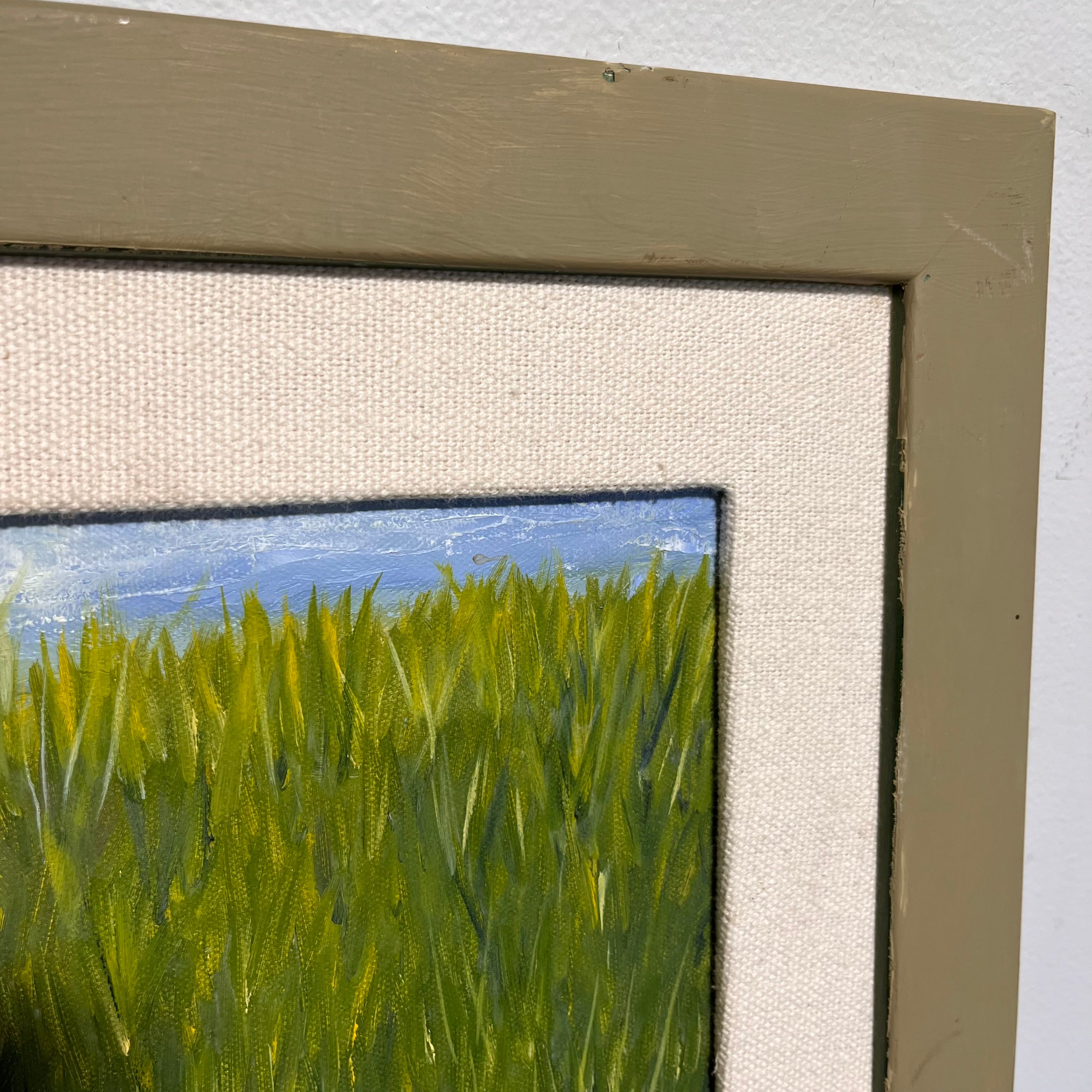 Marsh Grasses Original Oil Painting on Canvas Wall Art  25.75"x 22"