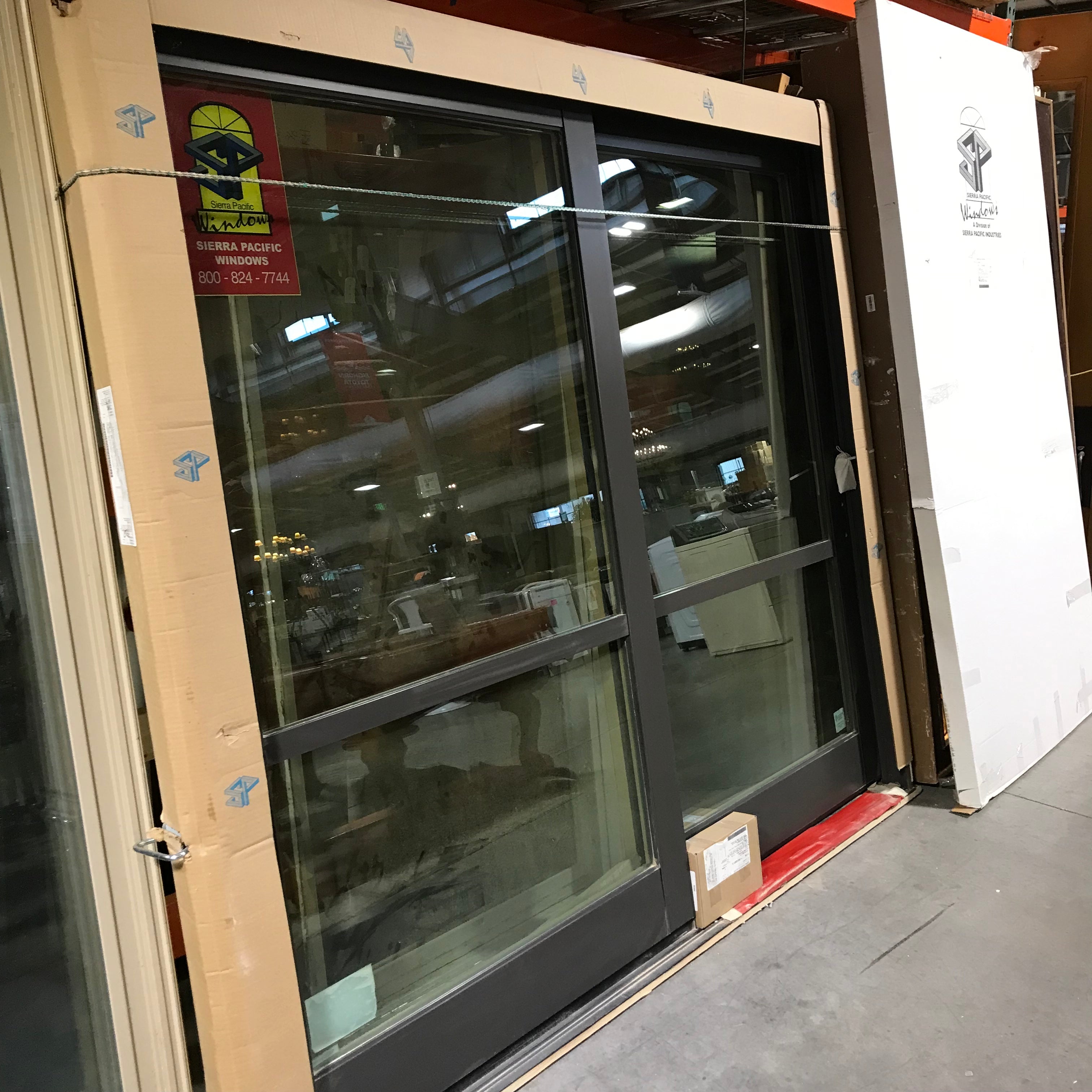 95.25"x 81.25"x 5" Sierra Pacific Bronze Sliding Glass Door