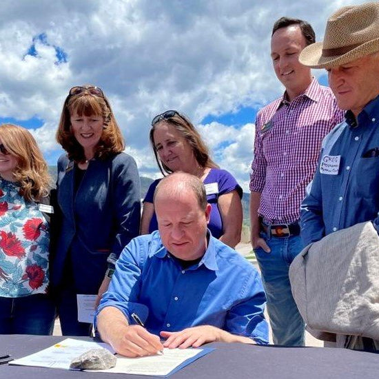 Gov. Jared Polis Makes Stop in Basalt for Two Bill Signings