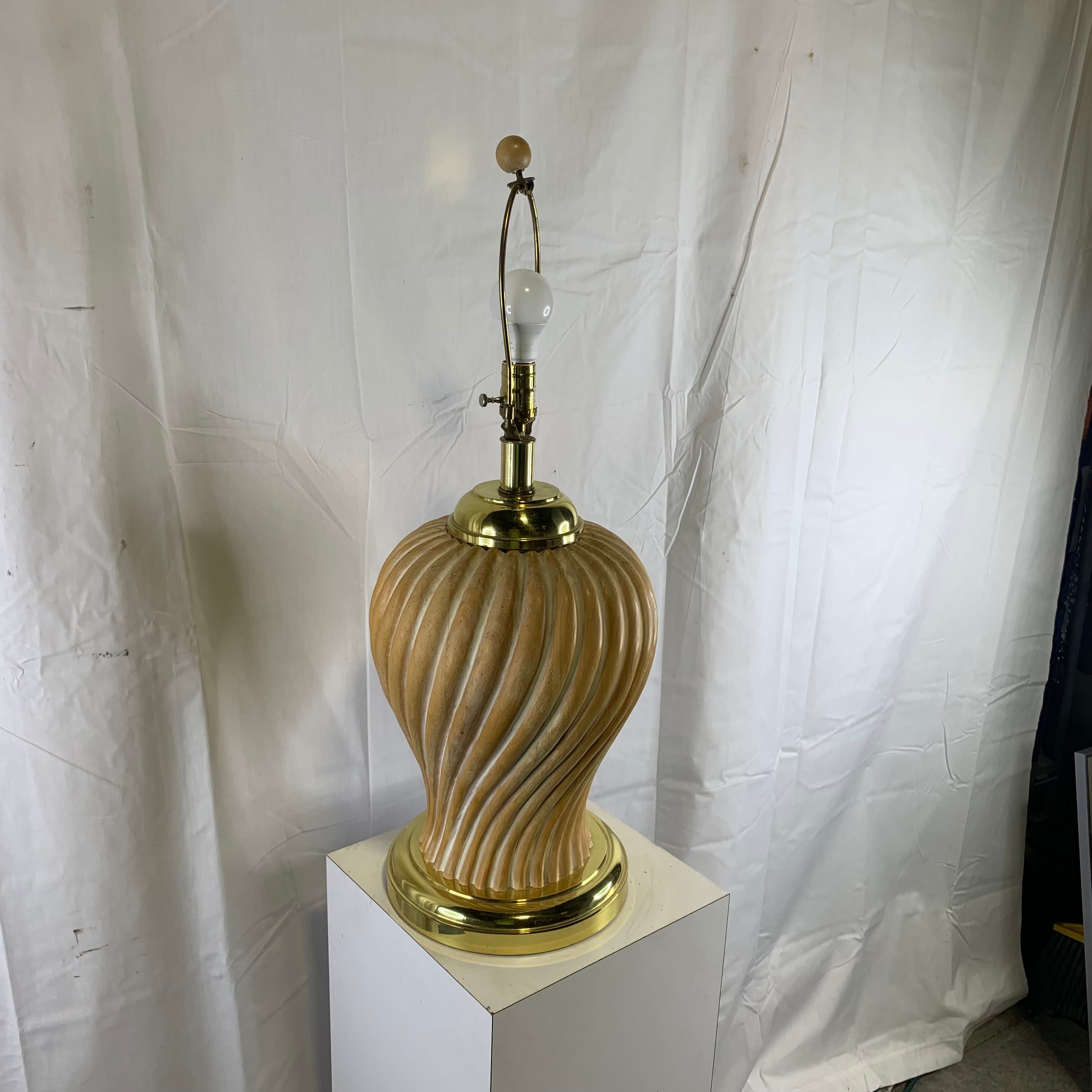 11" Diameter x 30" Mid Century French Ceramic Table Lamp