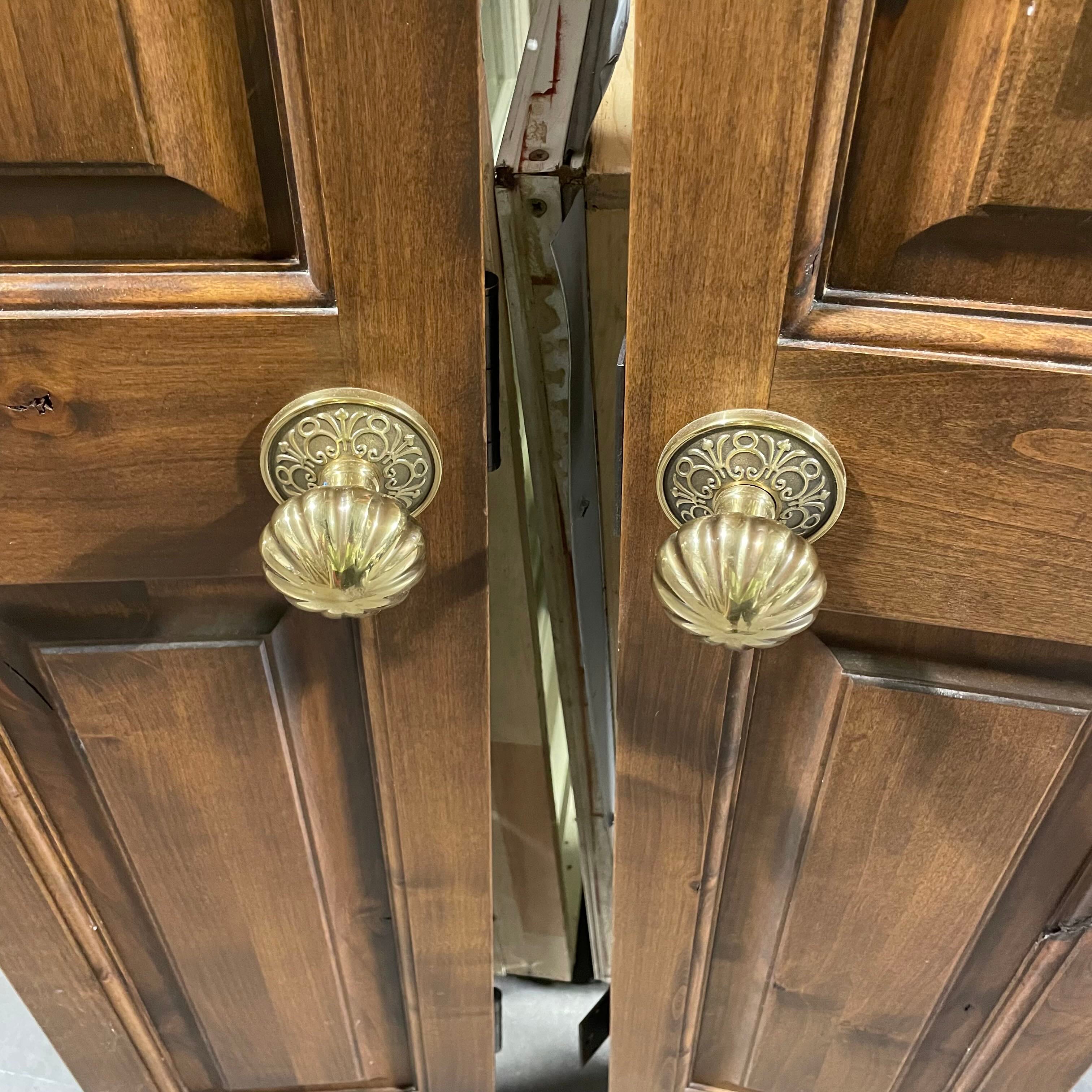 24"x 94.5"x 1.75" 2 Panel Dark Stained Knotty Alder Bi-Fold Interior Closet Doors