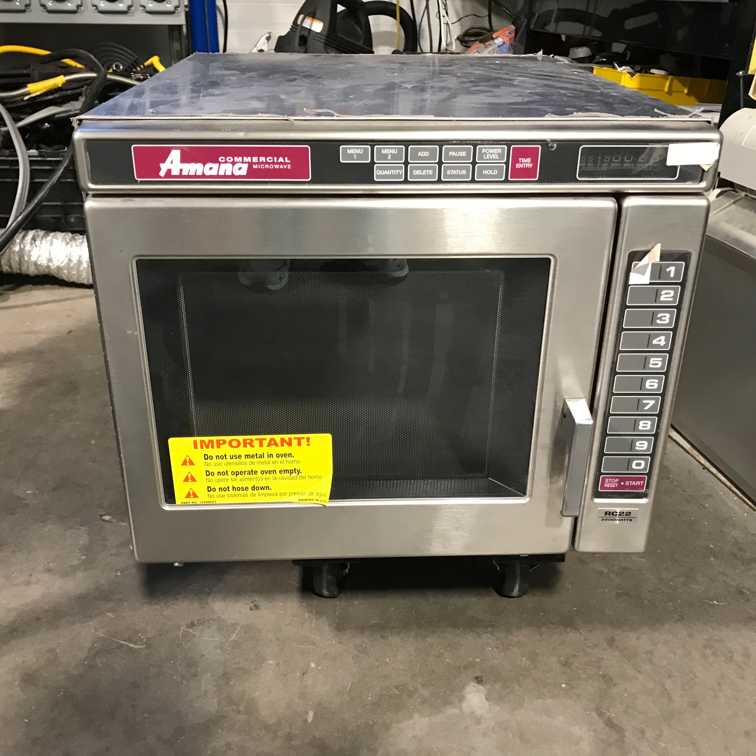 Amana Commercial Stainless Steel 2200 Watts 220 Volts Microwave RC 22