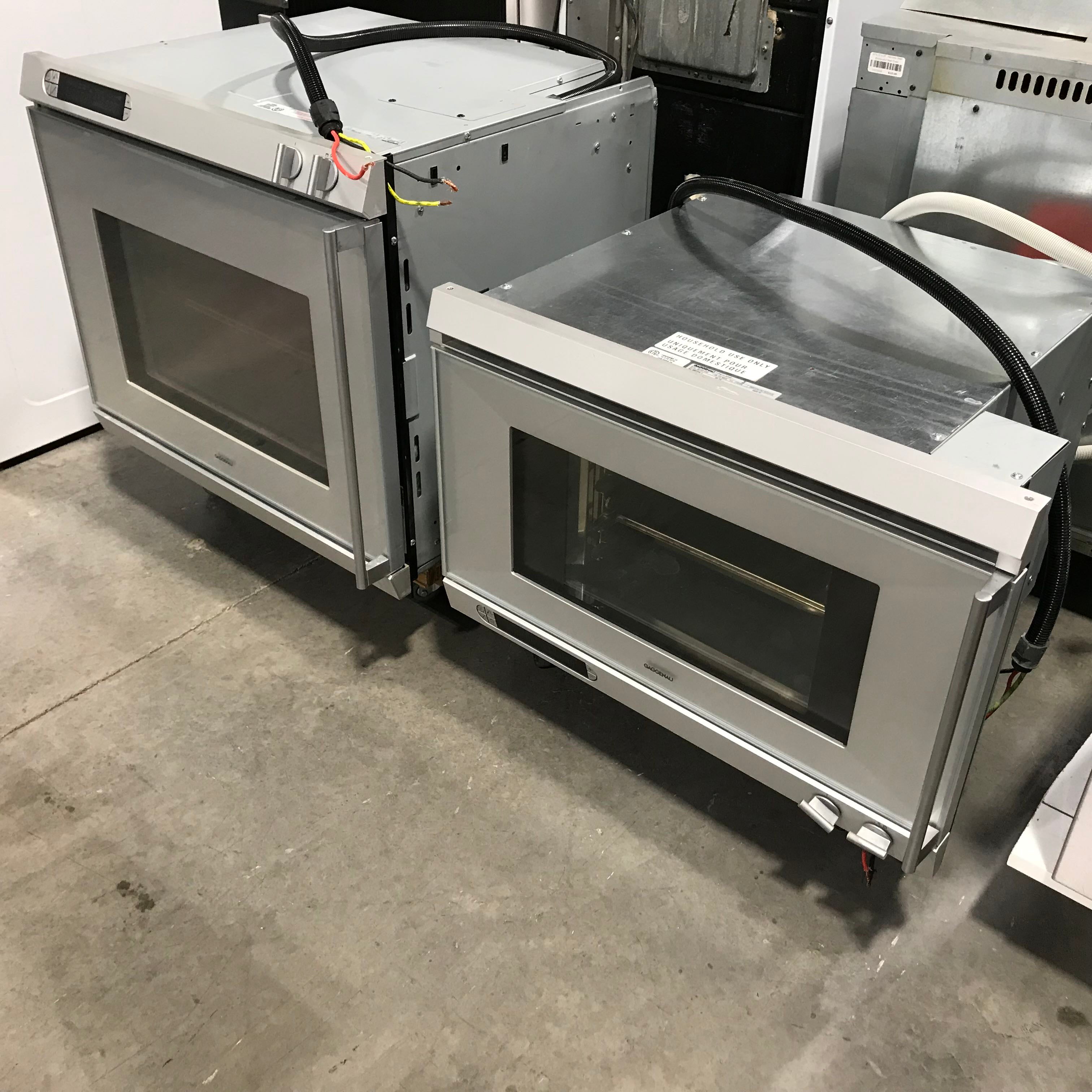 Gaggenau Hled23 Grey Oven Steam Combo and Gaggenau HLEB29 Wall Oven Sold As a Set