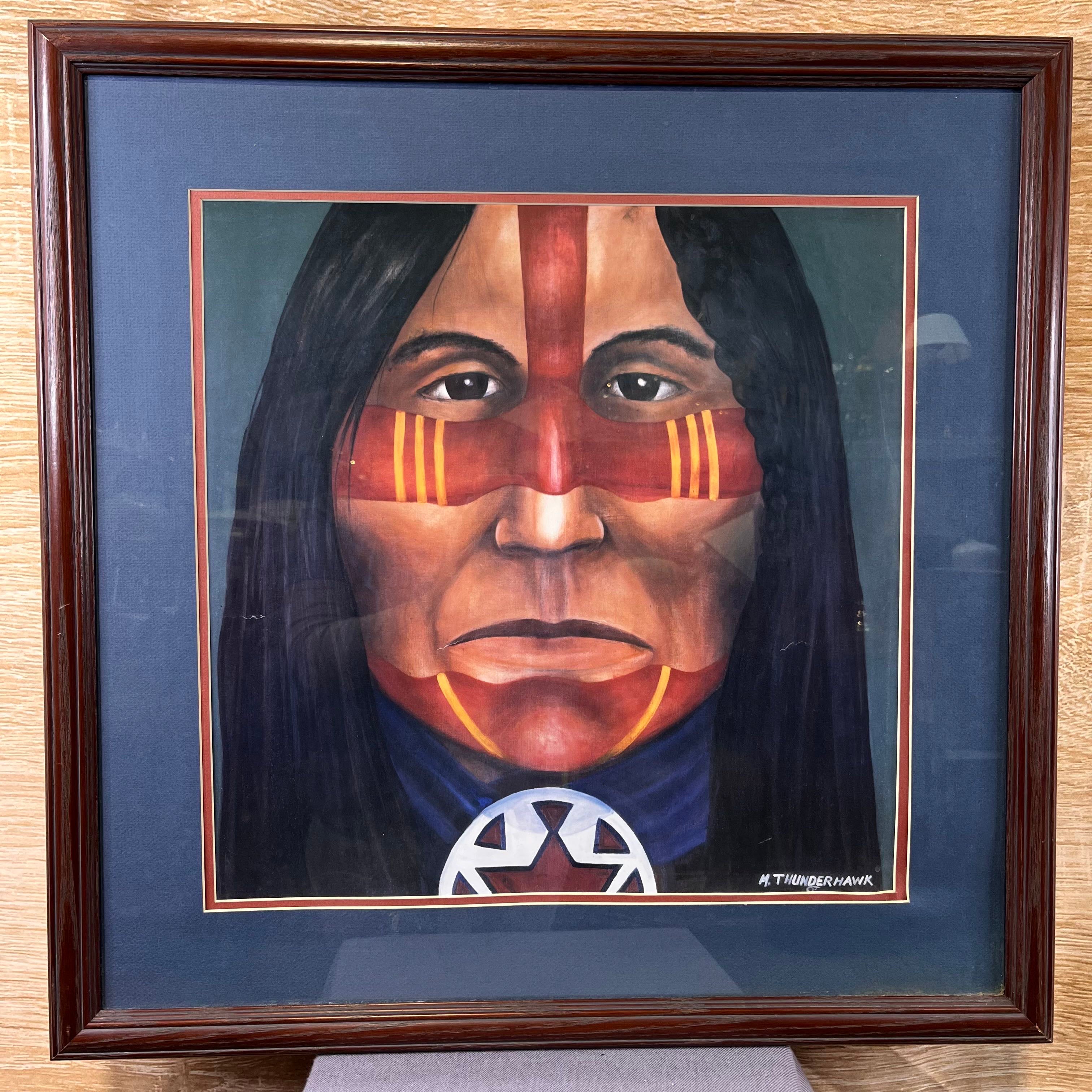 Lakota Warrior by Merle Thunderhawk/Sioux Lithograph Print