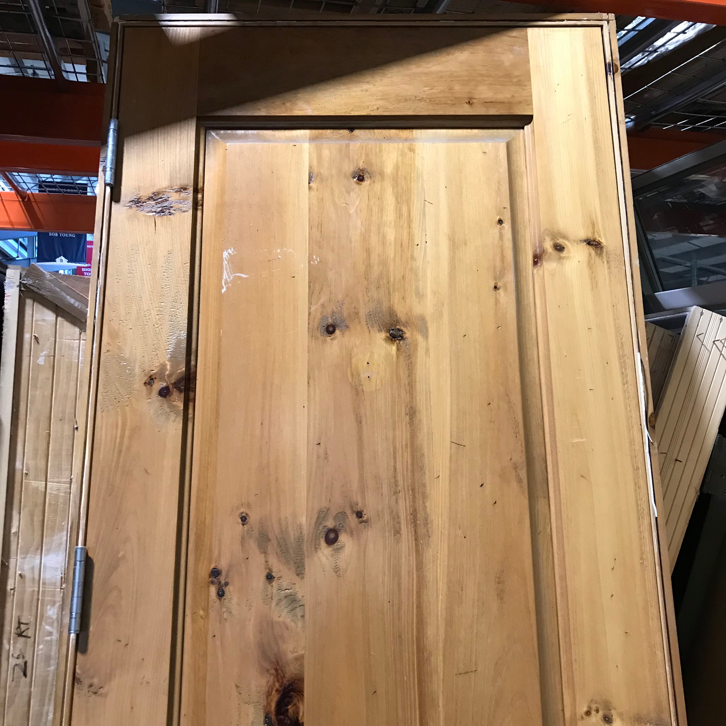 30"x 93.25"x 1.75" 2 Panel Natural Knotty Pine RH Interior Door