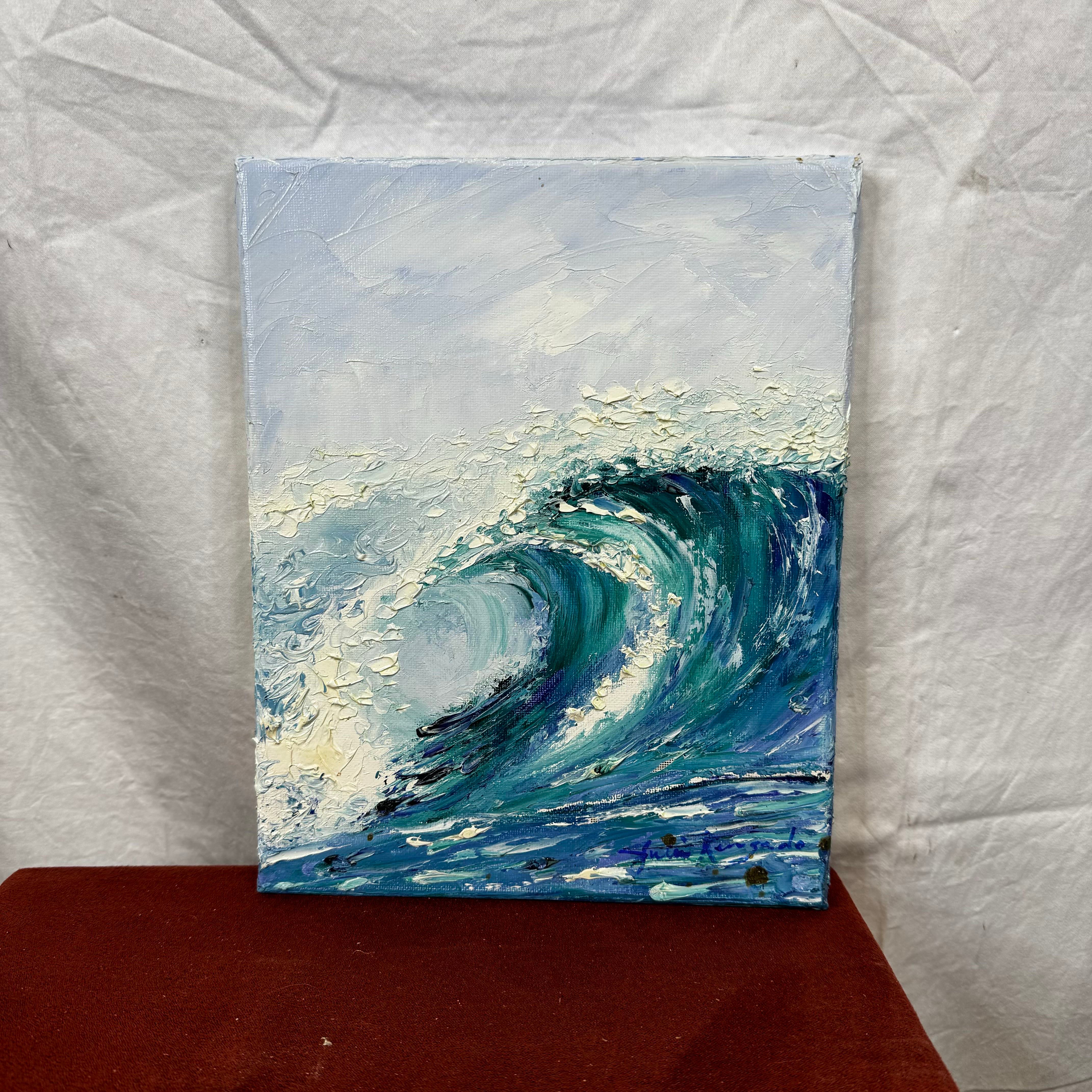 Wave by Julian Renigado Signed Original Acrylic On Canvas Wall Art
