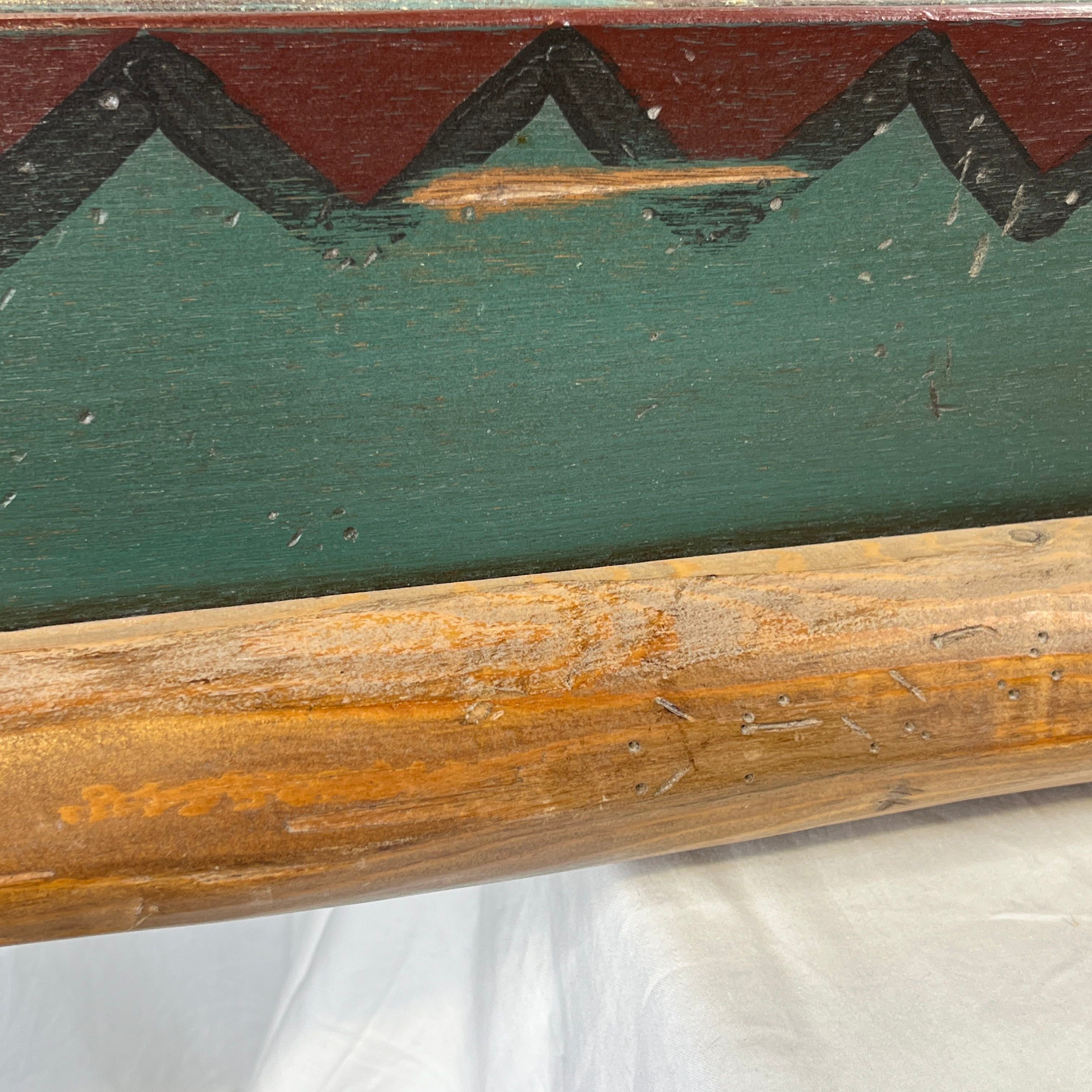 Custom Country Log with Dark Green and Red Design Frame Wall Hanging Mirror