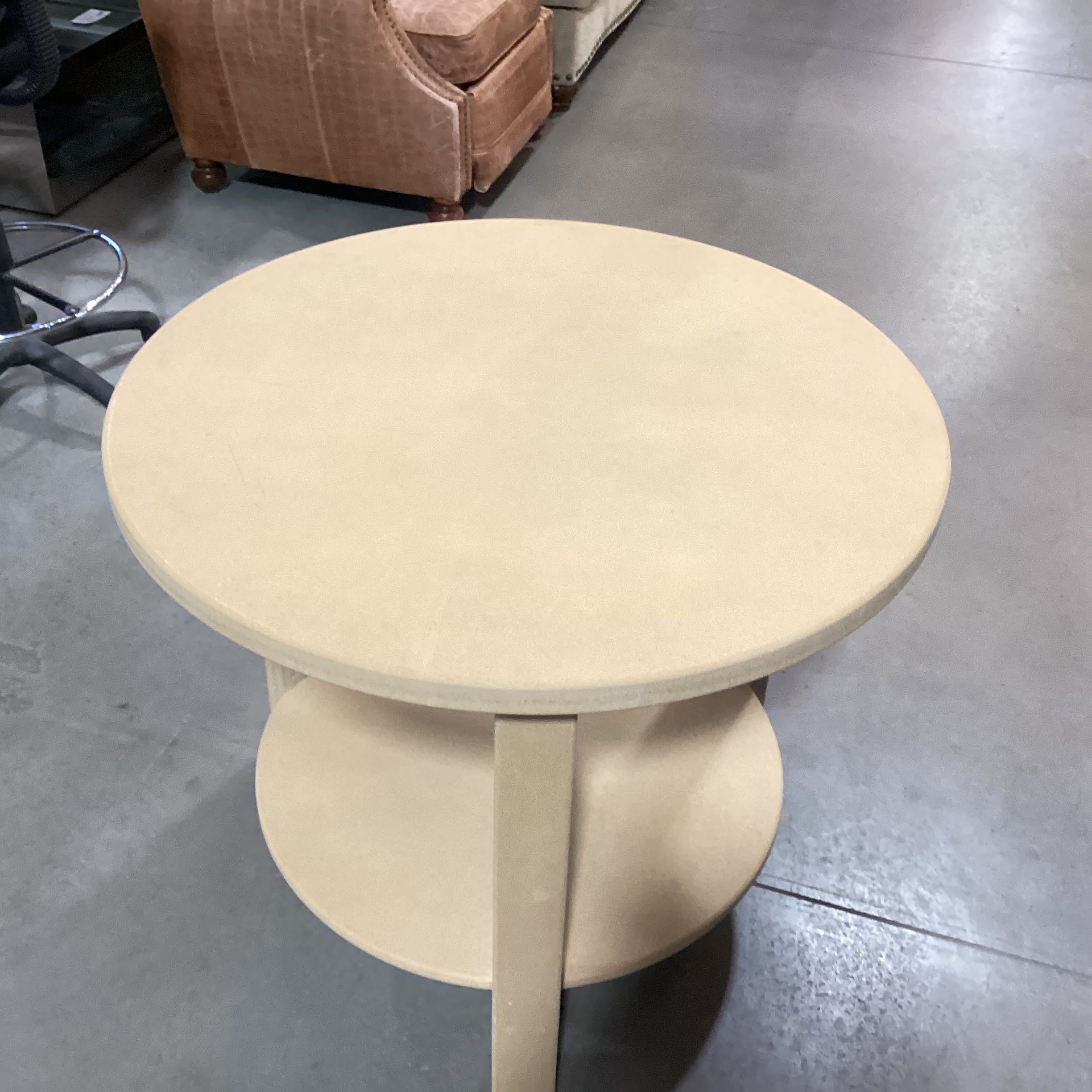 2 Tiered Composite Wood Unfinished Accent Table