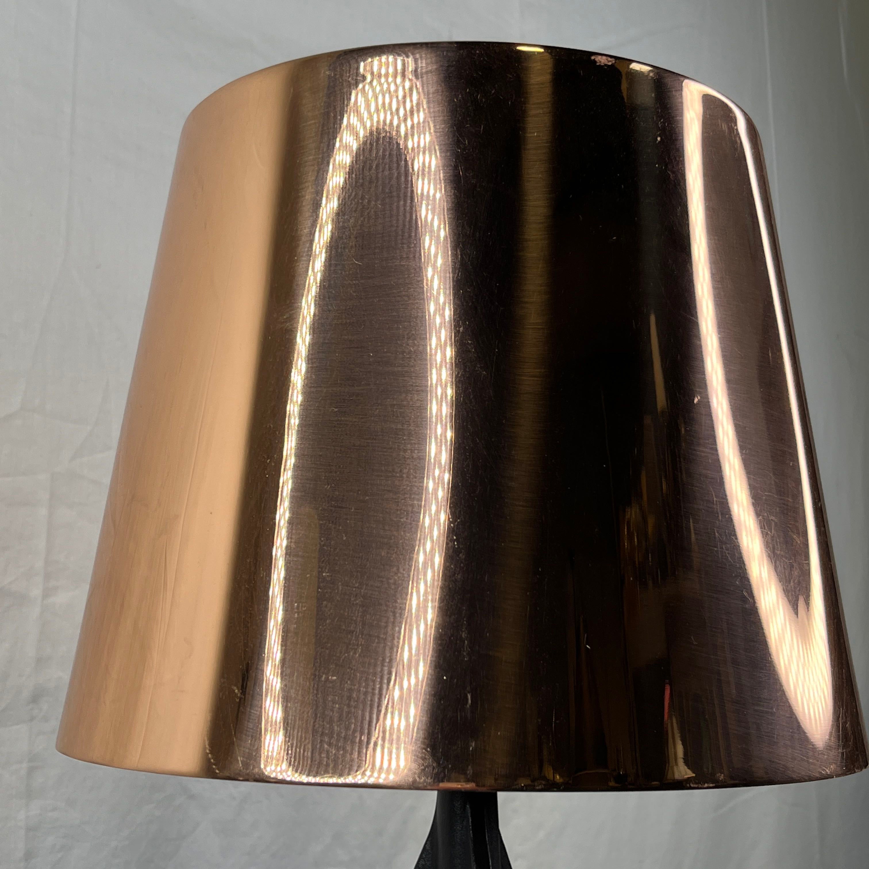 Tom Dixon Modern Iron Base with Copper Shade Table Lamp
