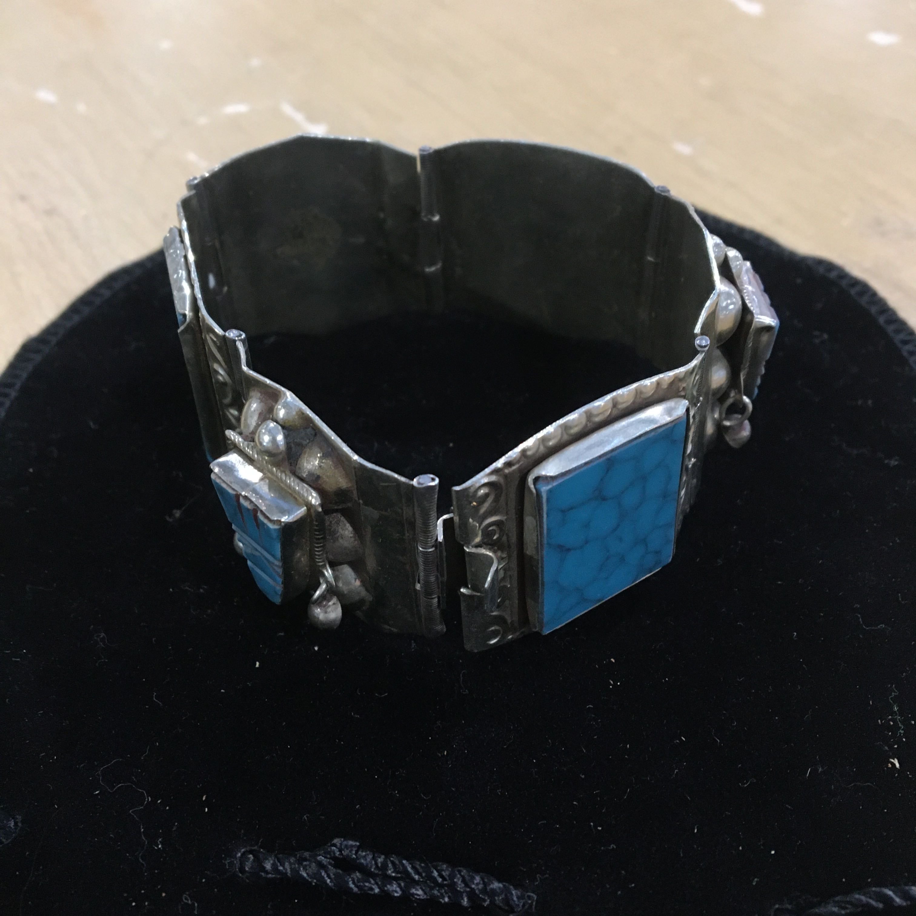 Mexico Silver Turquoise Bracelet