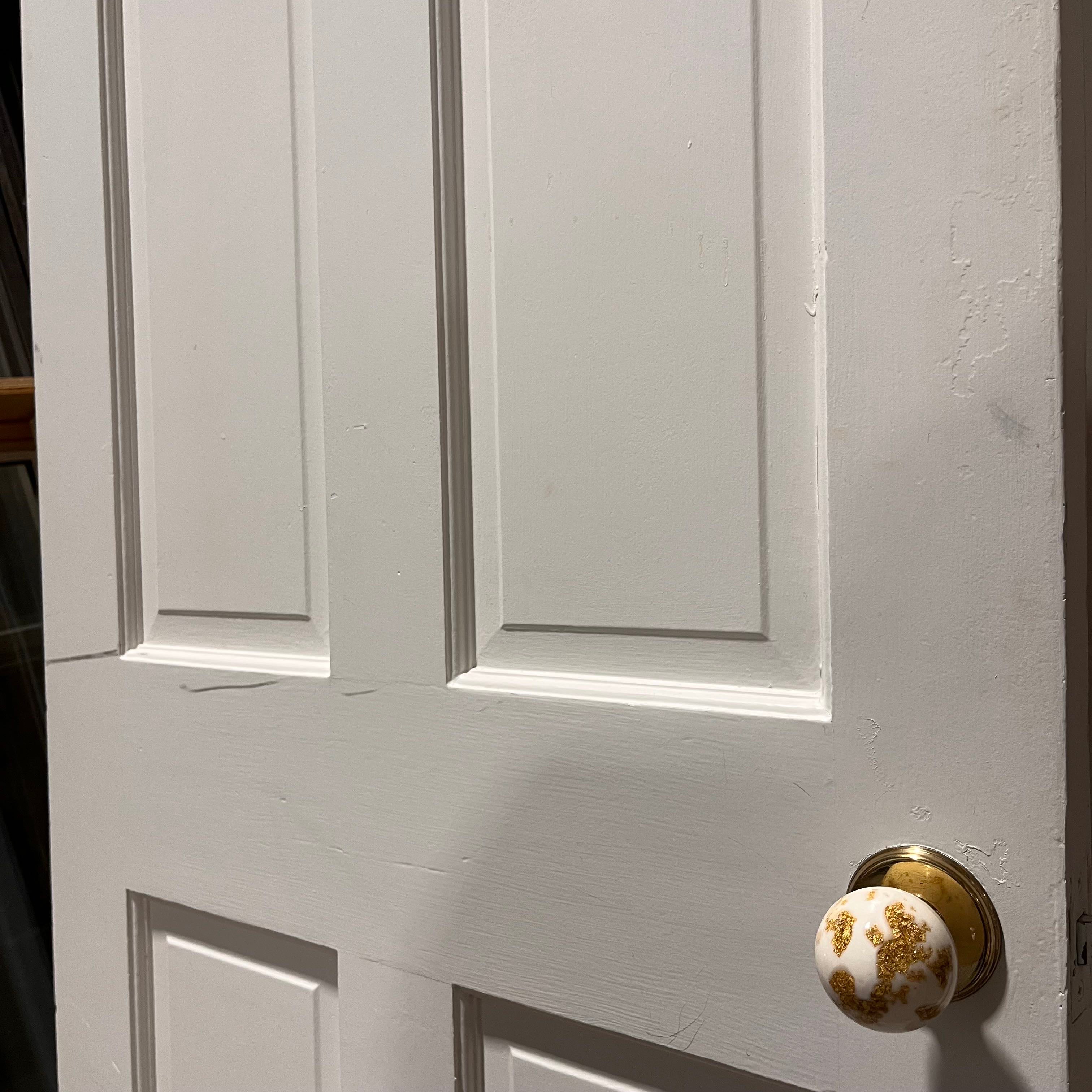 29.75"x 79"x 1.375" White 6 Panel Solid Wood Interior Door