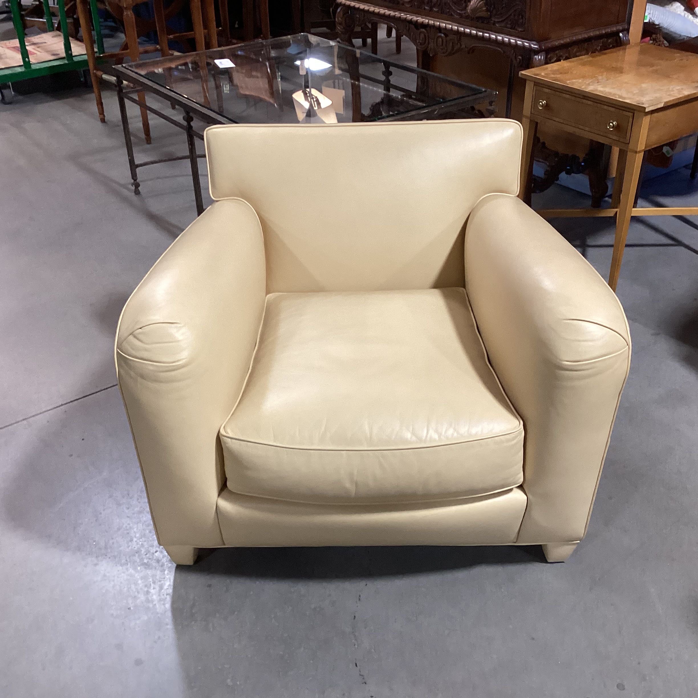 John Hutton for Donghia Blonde Leather Chair