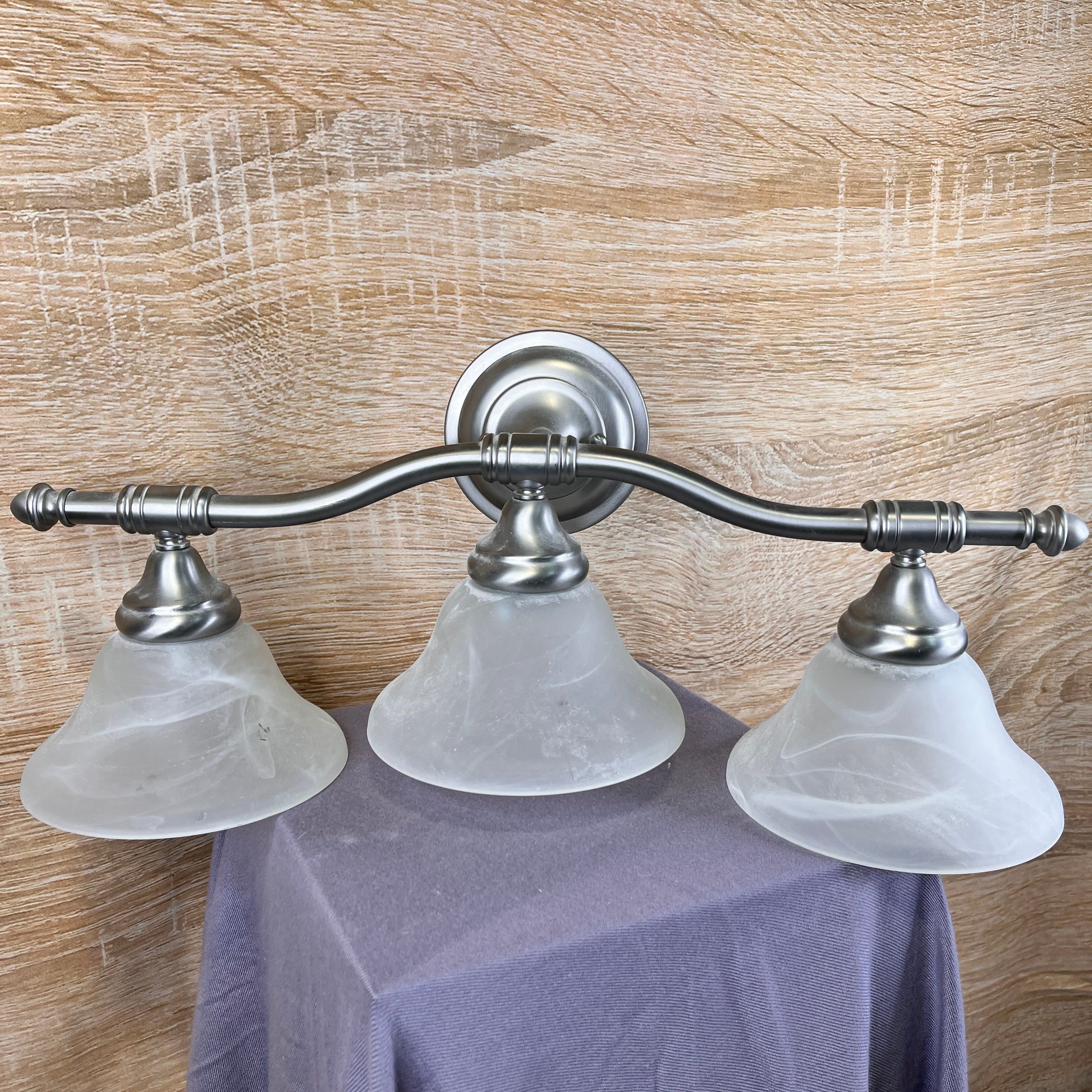 Kichler Broadview 3-Light Chrome with Glass Shade Vanity Sconce