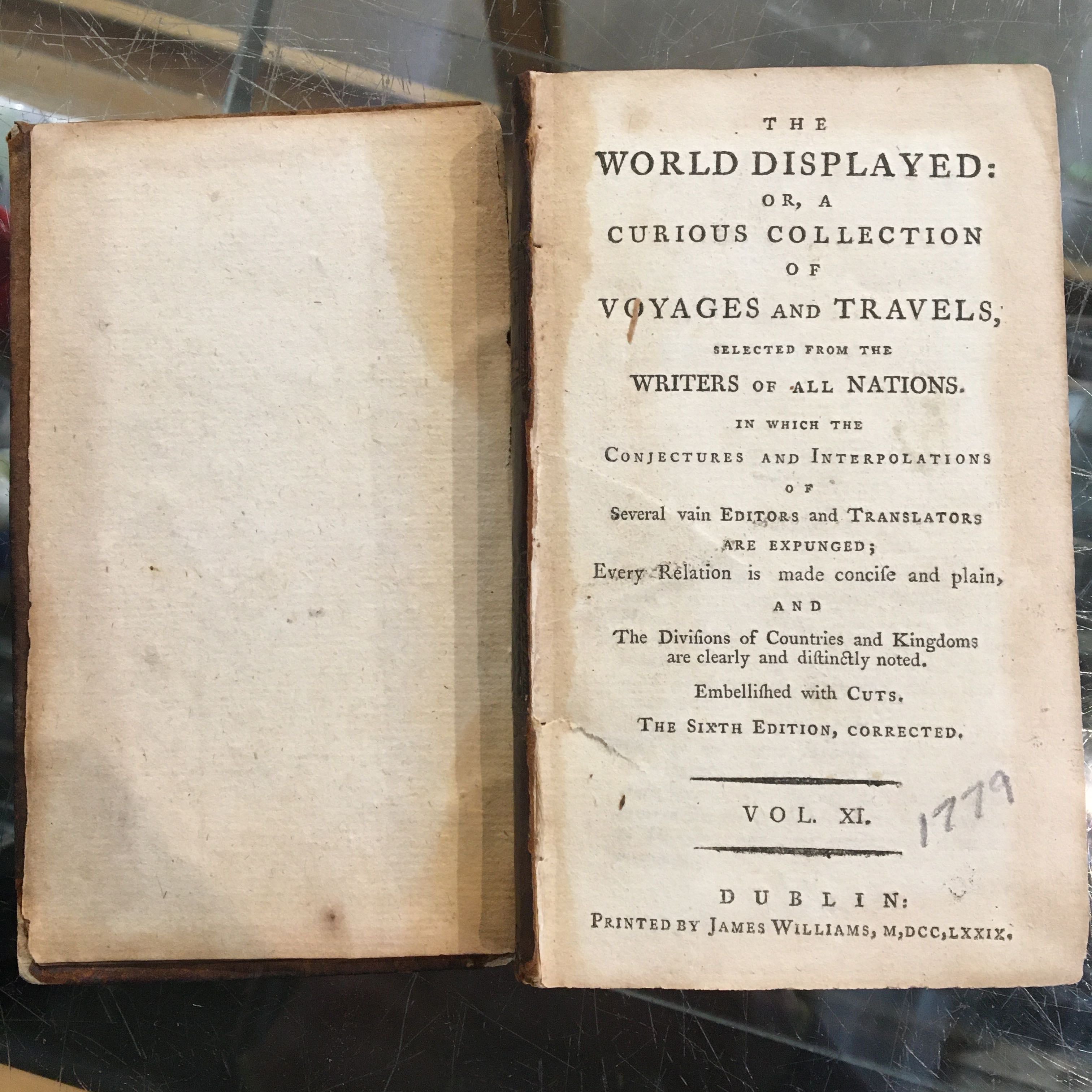 The World Displayed or a Curious Collection of Voyages 7 Travels Vol 11 1779 Dublin Ireland Book