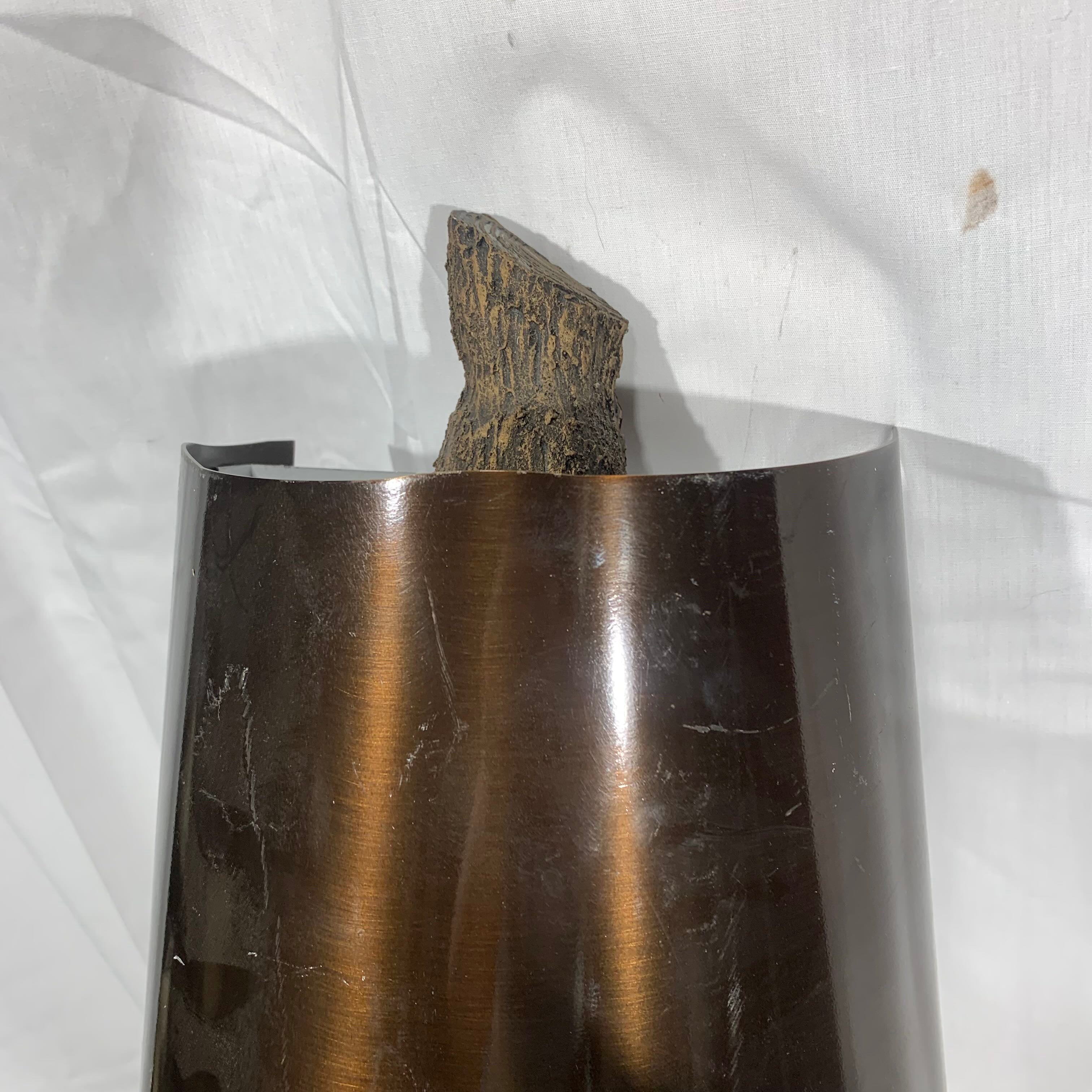 9.25"x 16" Louis Baldinger and Sons Wood Accent with Metal Shade Wall Sconce