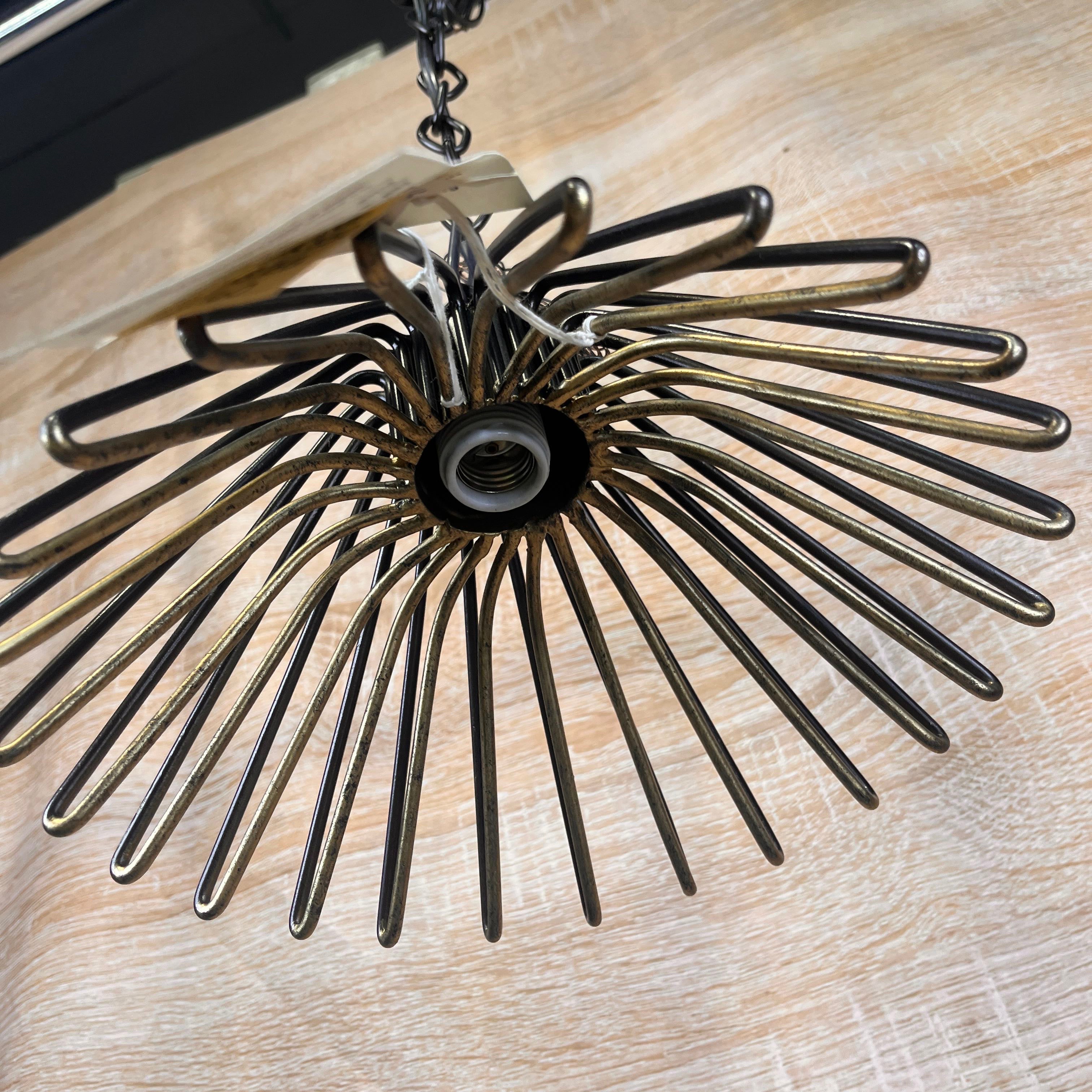 Kalco 1-Light Bronze and Gold Metal Ceiling Pendant