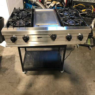 Thermador Stainless Steel Dual Fuel 110 Volts 4 Burner 1 Grill Cook Top