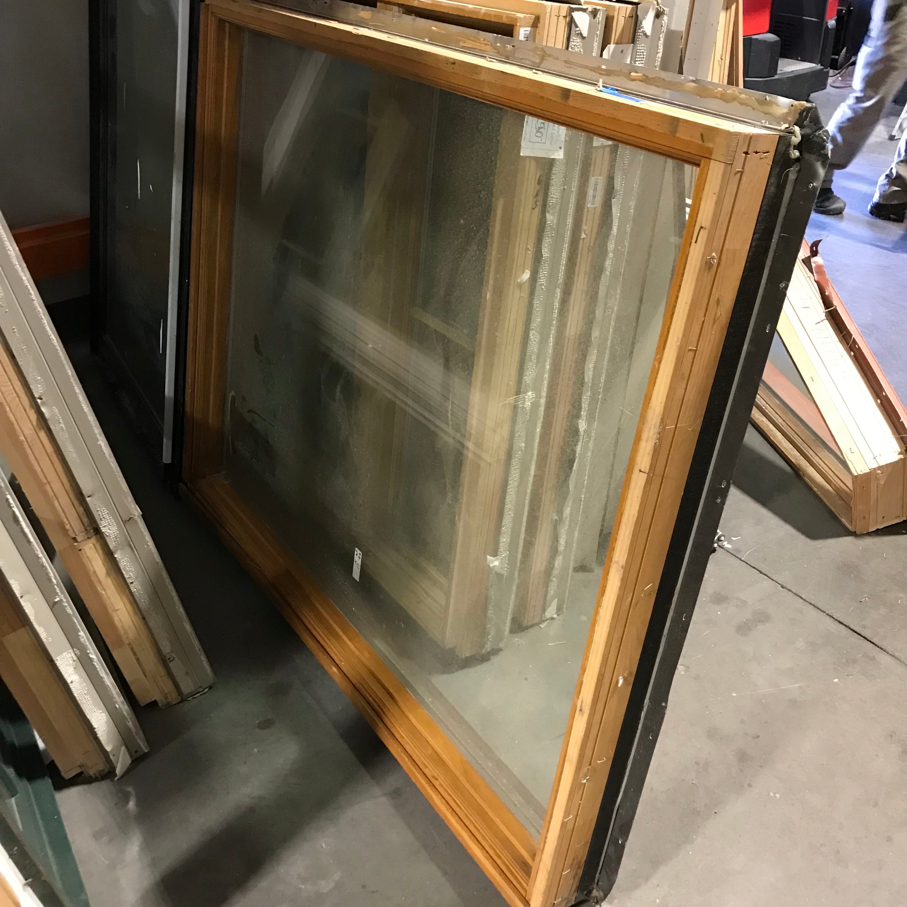 58"x 70"x 6" Brown Metal Clad Single Casement Exterior Window