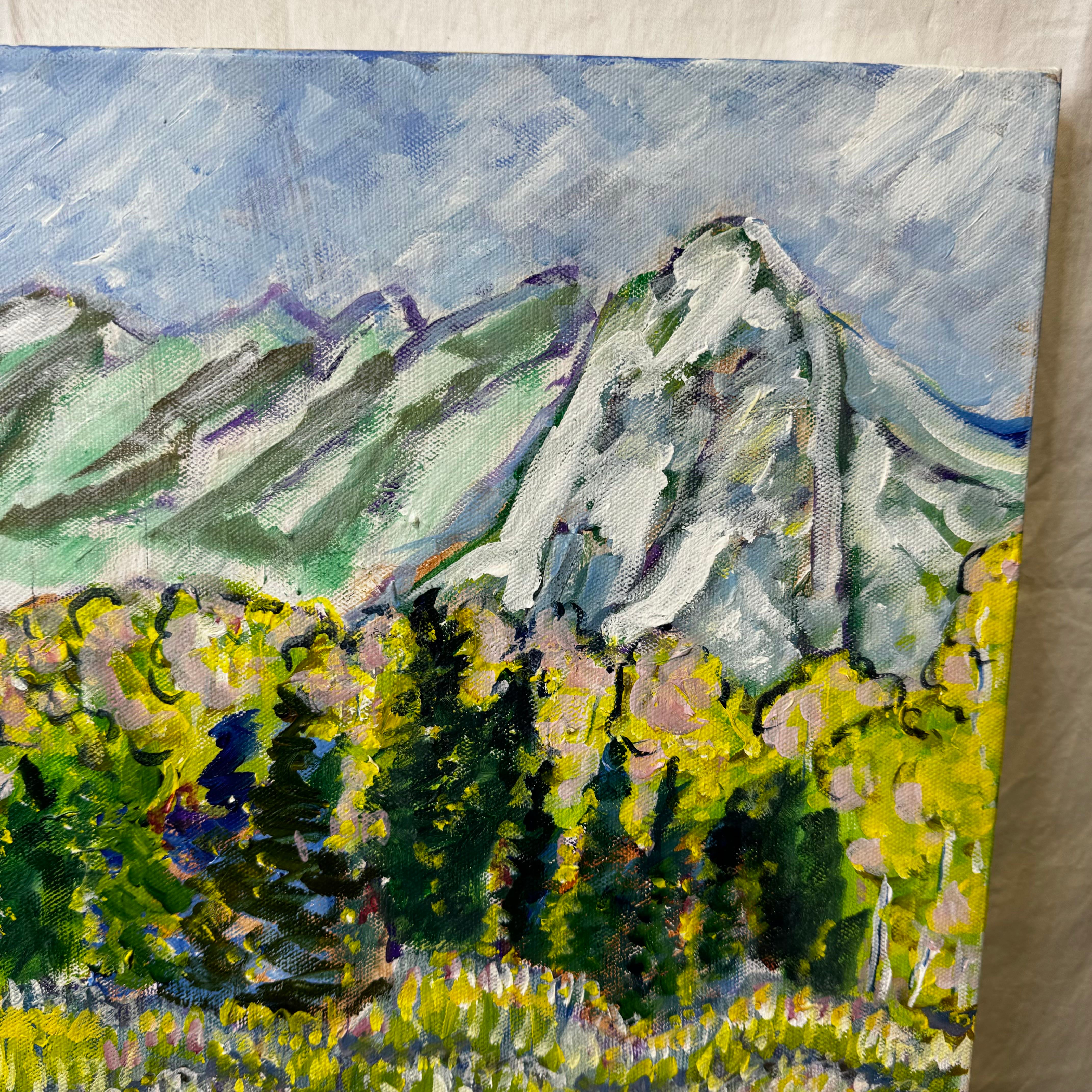 Meadows Rd. Aspen Colorado by Sue Binkley Tatum Acrylic on Canvas Signed Original Wall Art