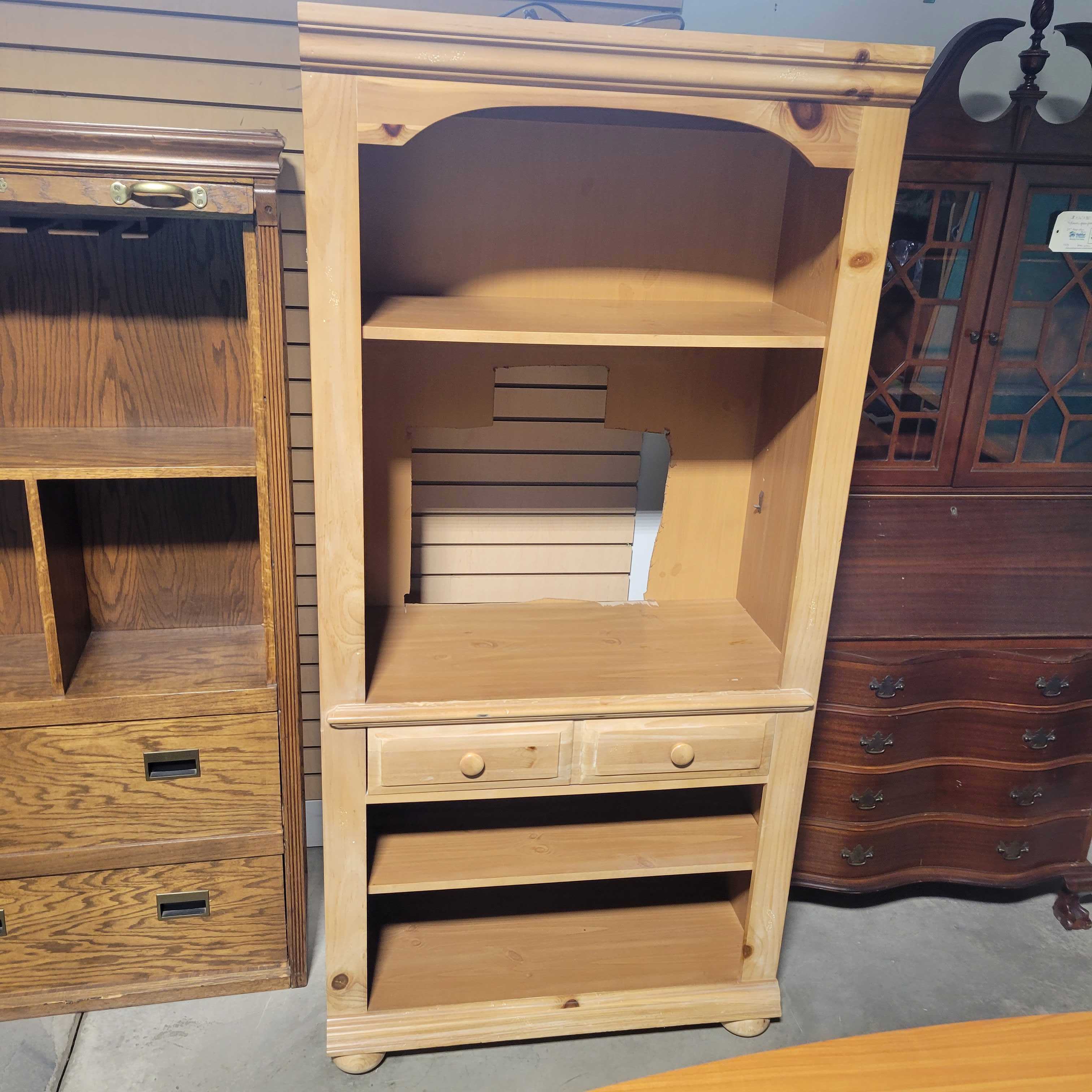 1 Drawer 3 Shelf Light Wood Bookcase