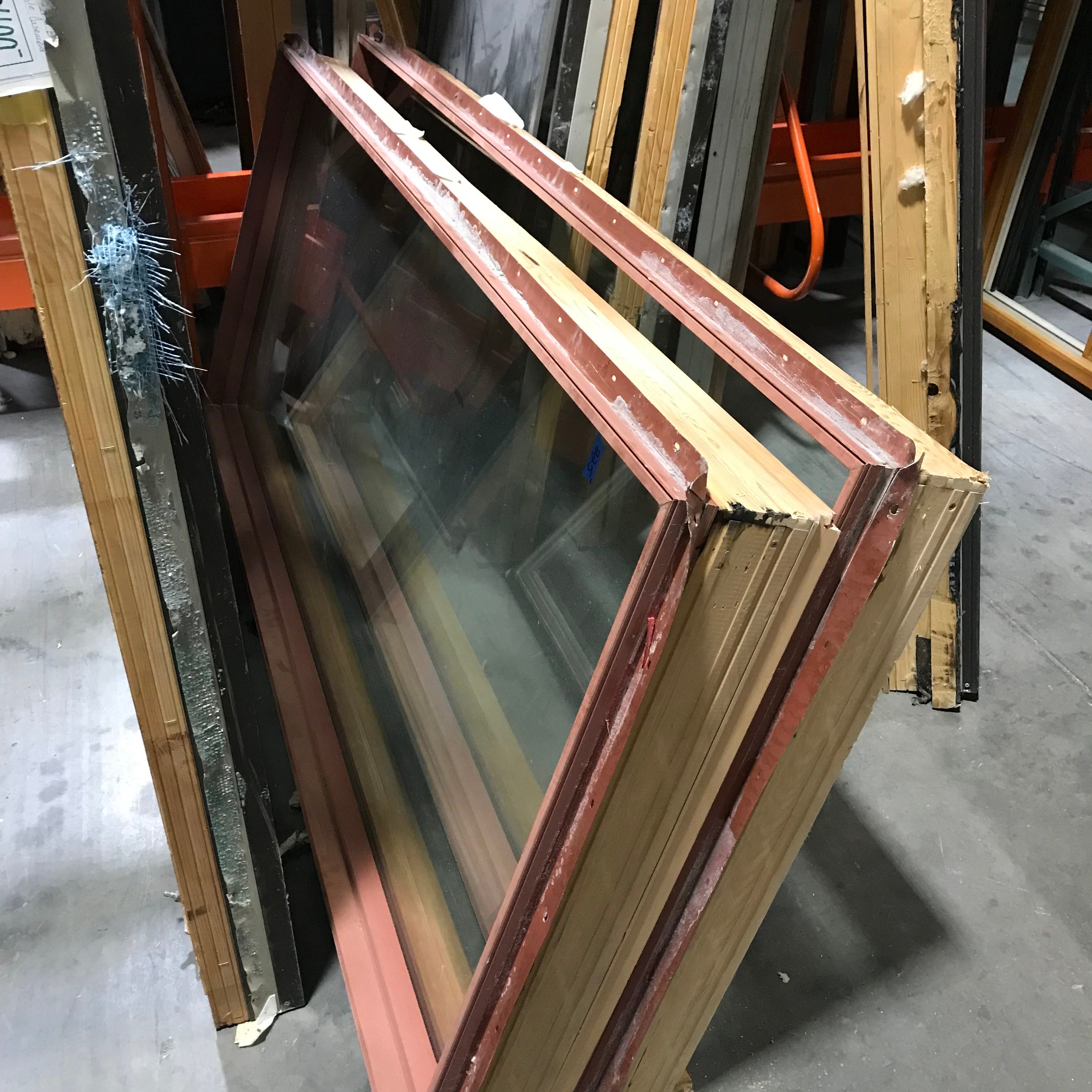 35.5"x 83"x 6" Red Metal Clad Single Casement Exterior Window