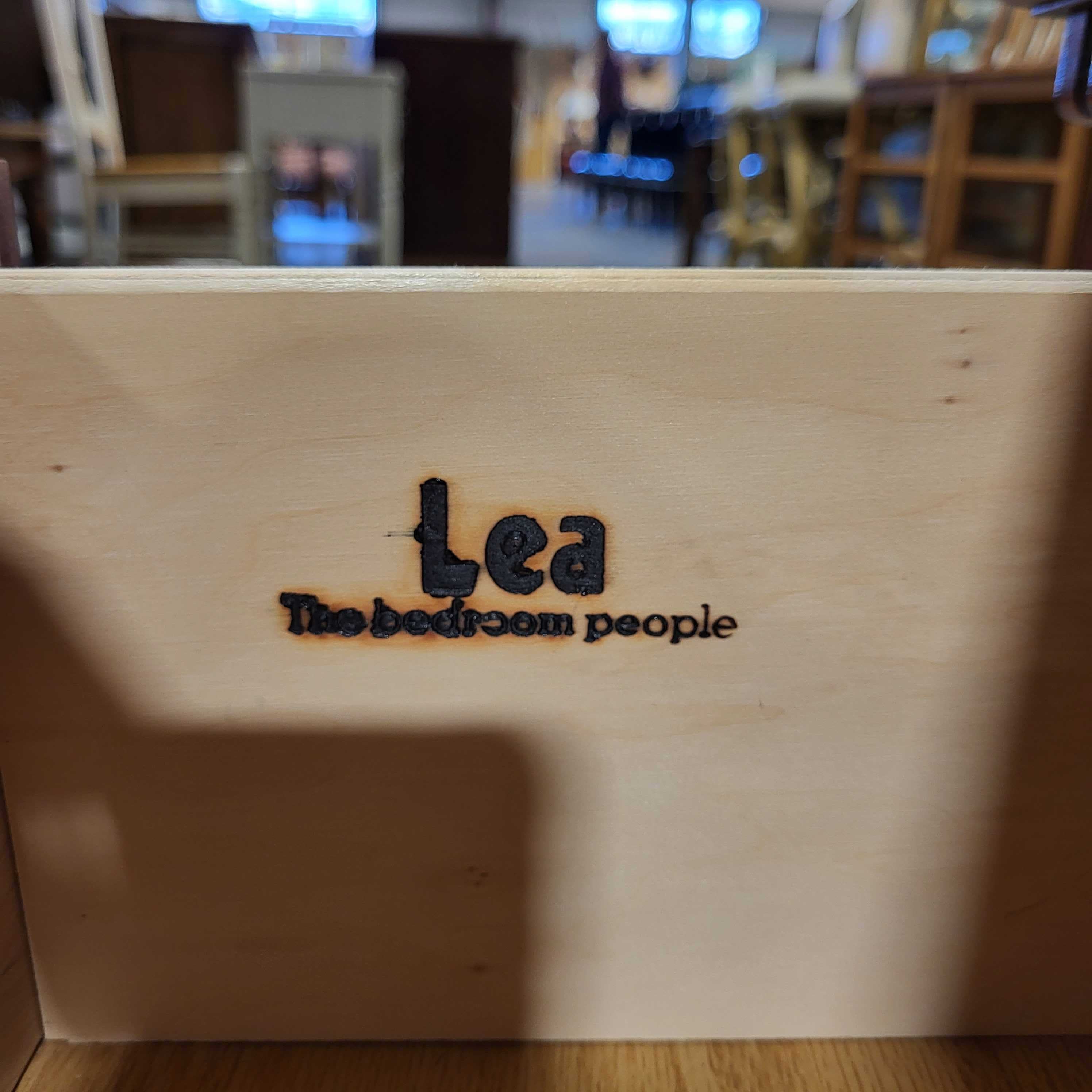 Lea The Bedroom People Wood & Veneer Mahogany Finish 2 Drawer Nightsta