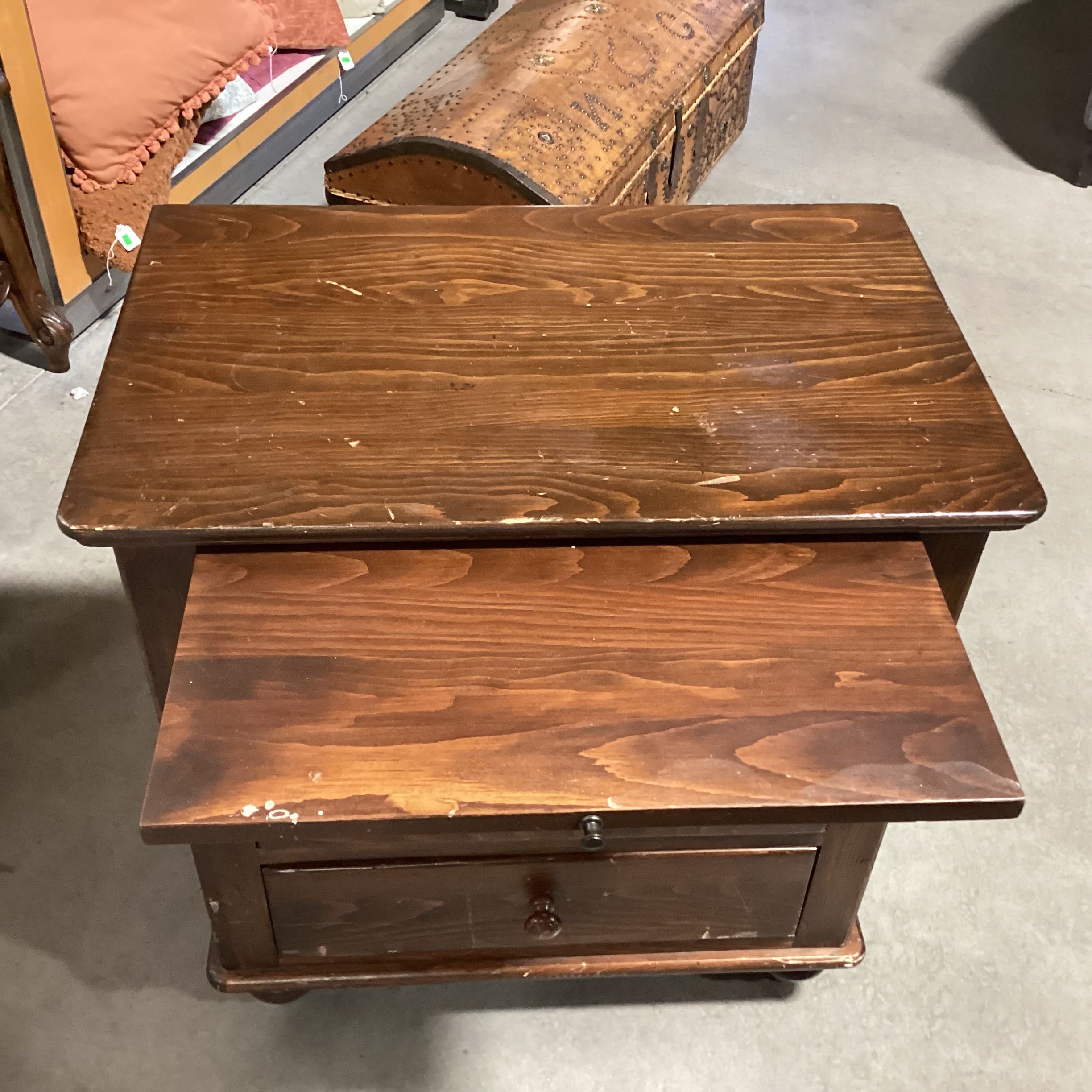 Solid Wood 3 Drawer End Table
