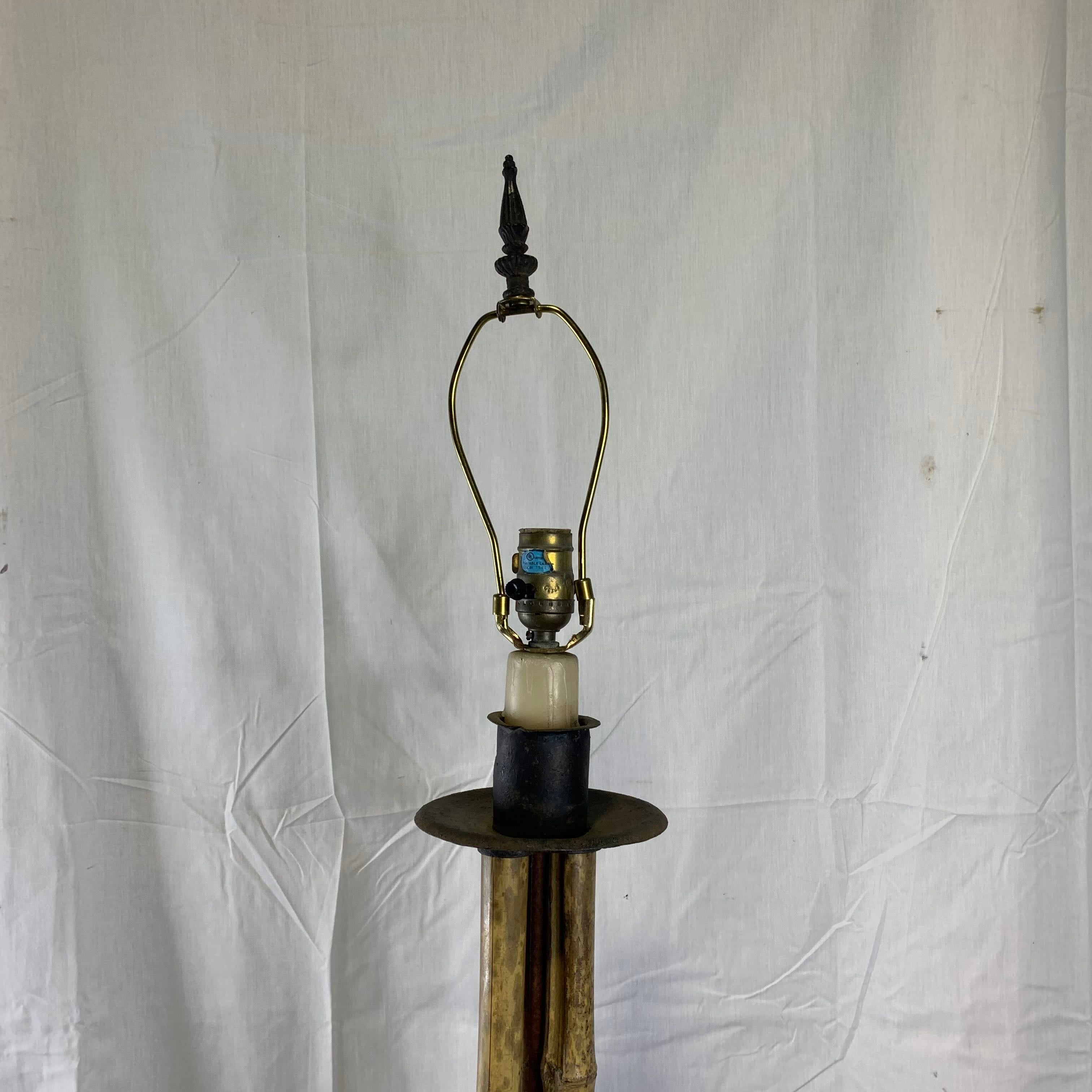12"x 12"x 68" Laura Lee Designs Three Bamboo Pole Floor Lamp