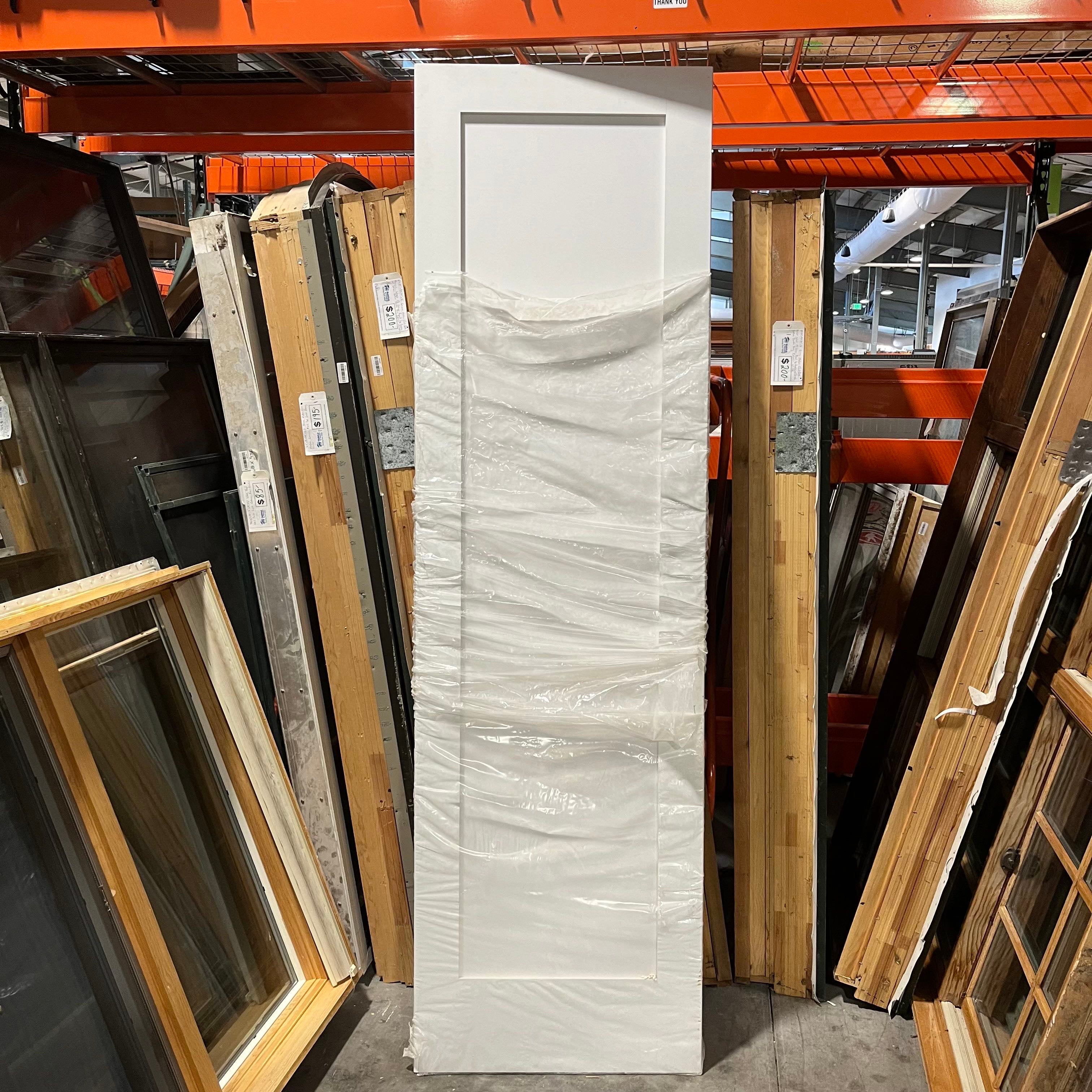 28"x 96"x 1.375" Single Panel Primed Solid Wood Unmilled Interior Door