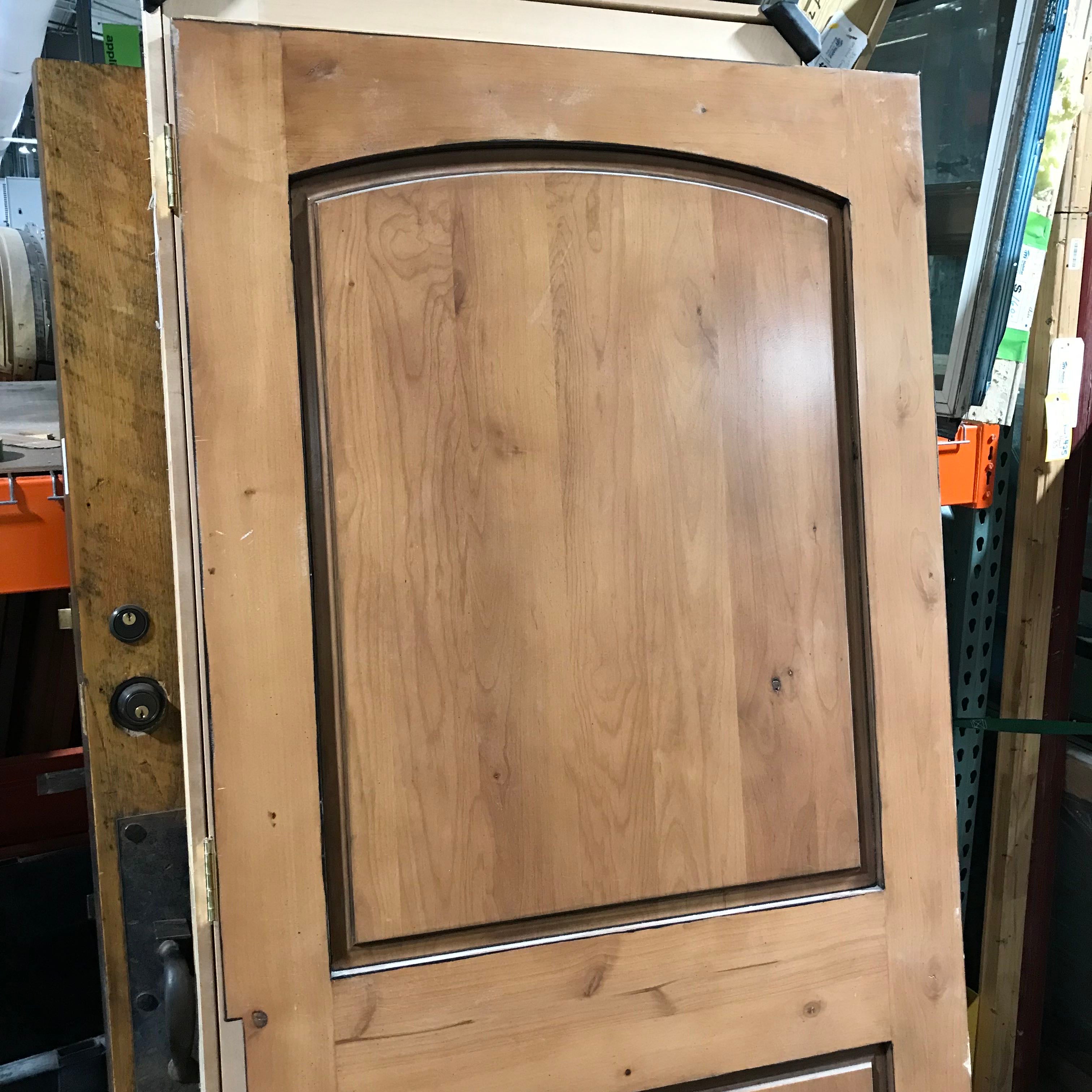 36"x 79.25"x 1.75" 2 Panel Brown Knotty Alder Interior Door