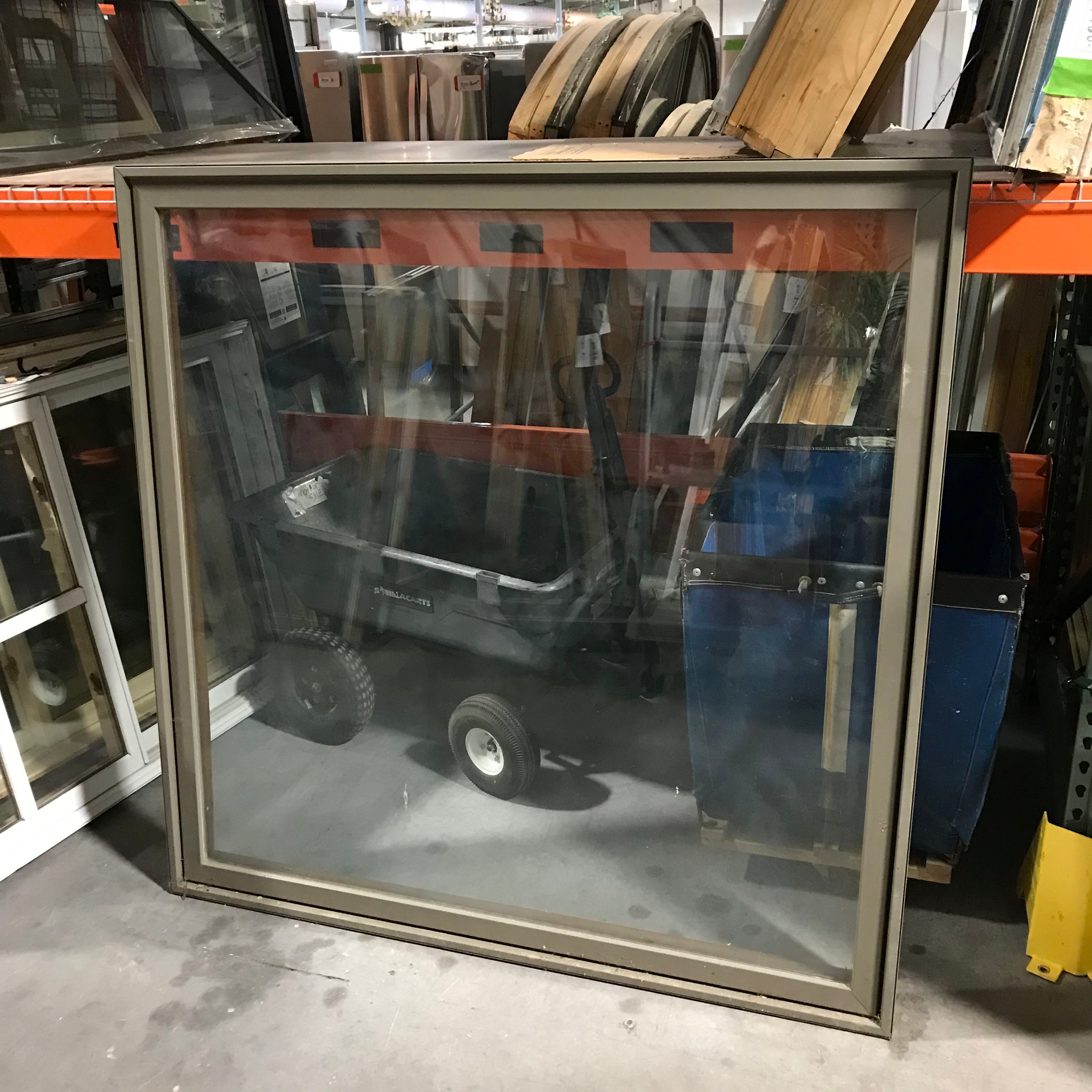 59.75"x 59.75"x 4" Olive Grey Metal Clad Exterior Window