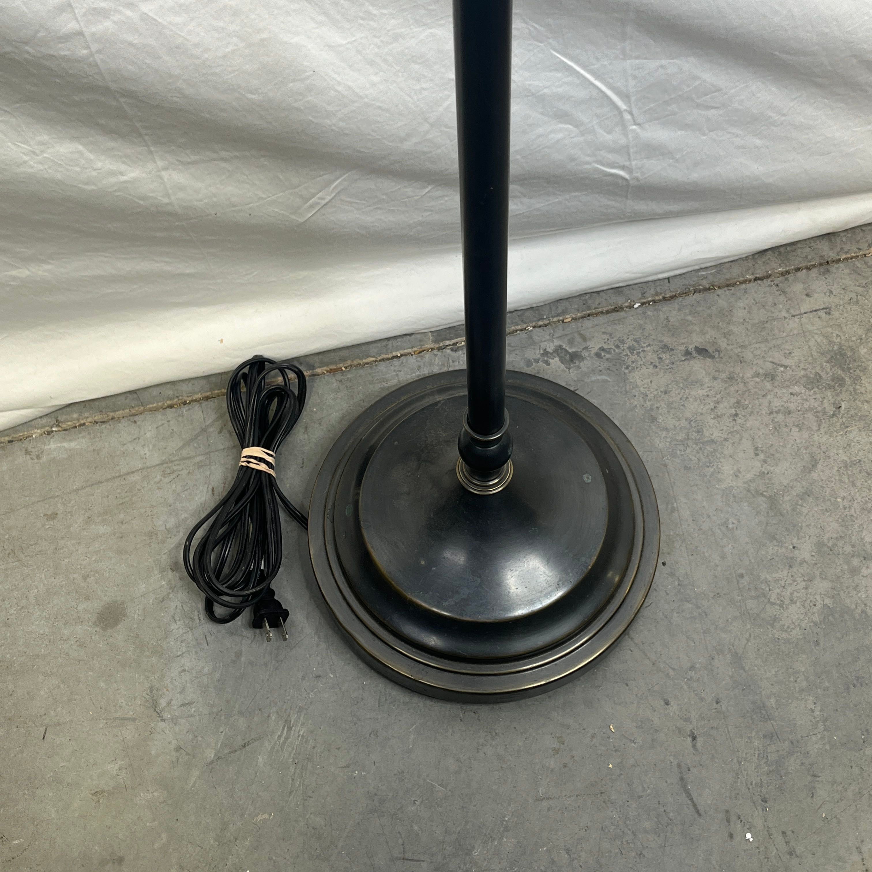 Visual Comfort Bronze Brushed Metal Swivel Archtect Floor Lamp