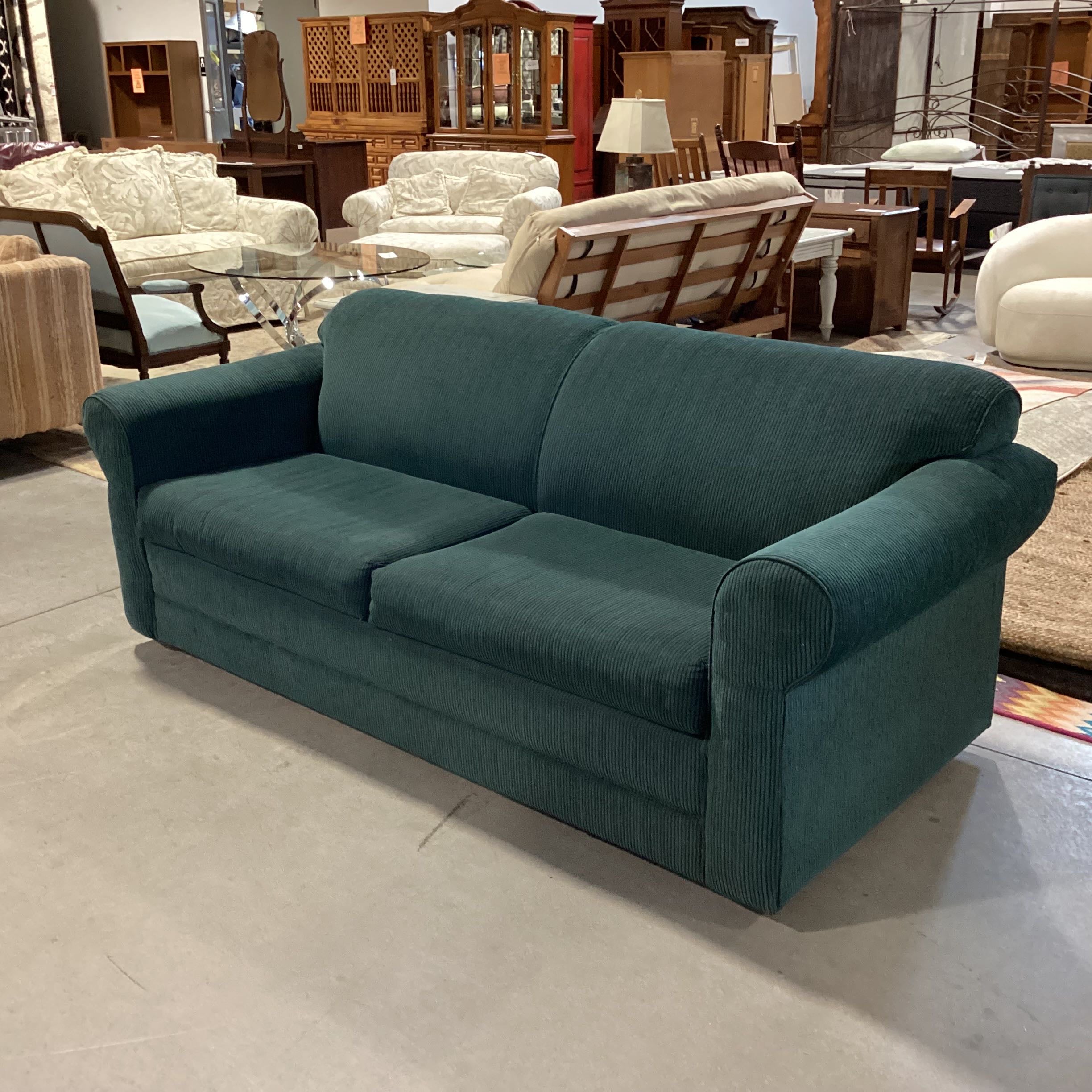 Sleep Shop Forest Green Queen Sleeper Sofa — Habitat Roaring Fork