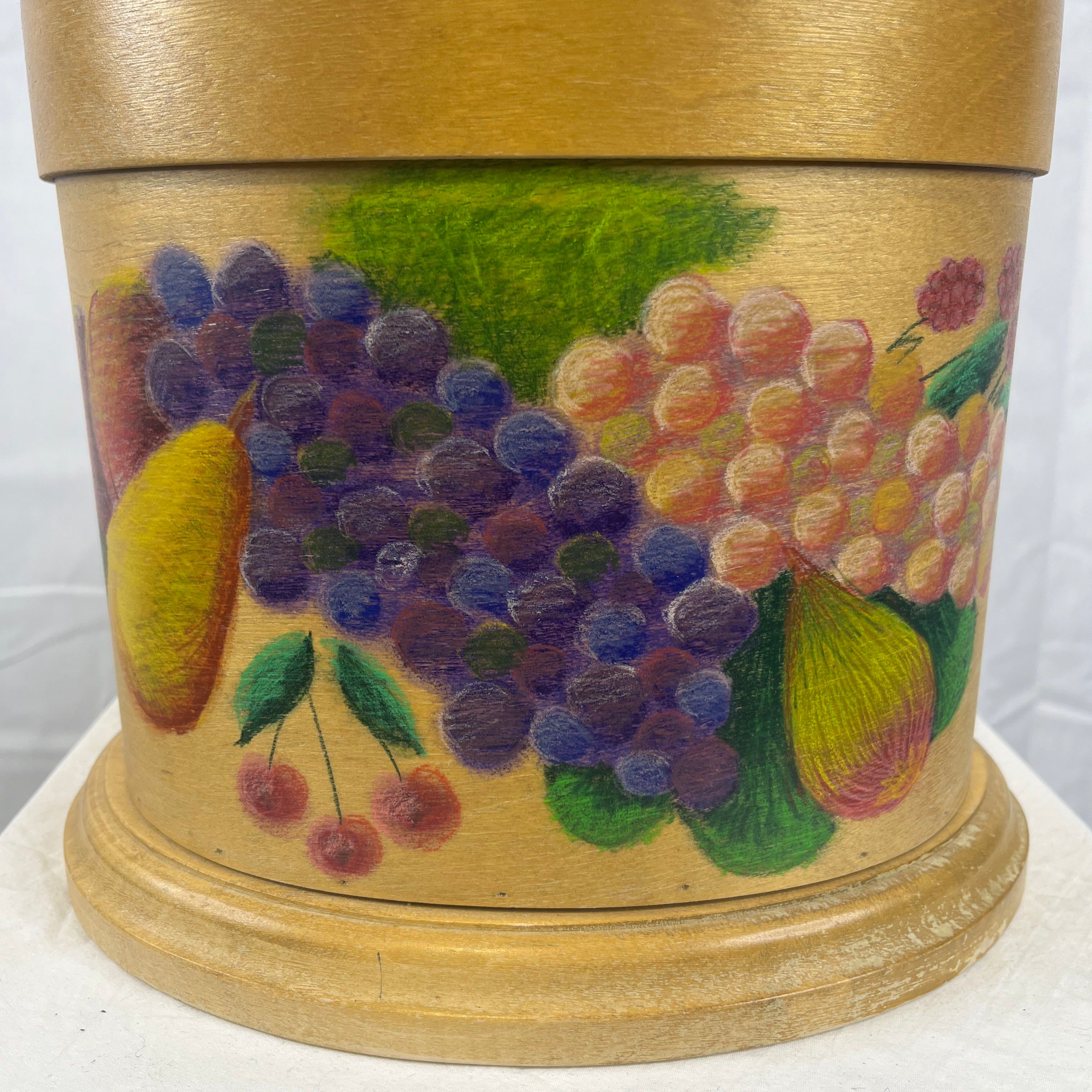 Hand Painted Floral Pantry Box Style Table Lamp