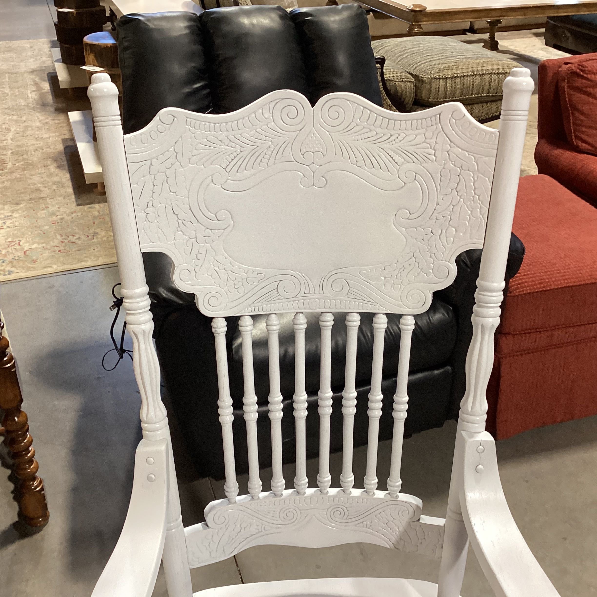 White Pressed Oak Design Dining Arm Chair