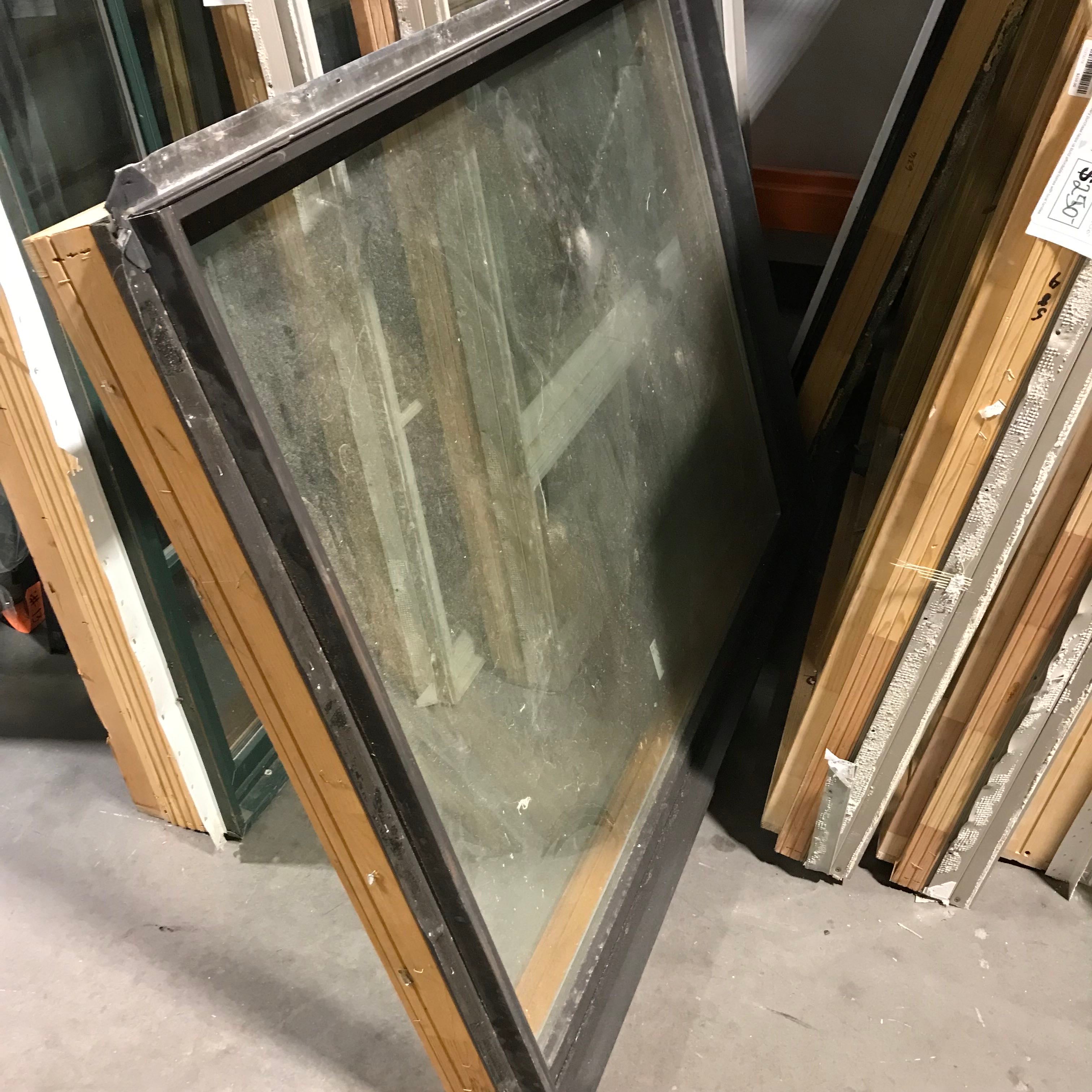 58"x 70"x 6" Brown Metal Clad Single Casement Exterior Window