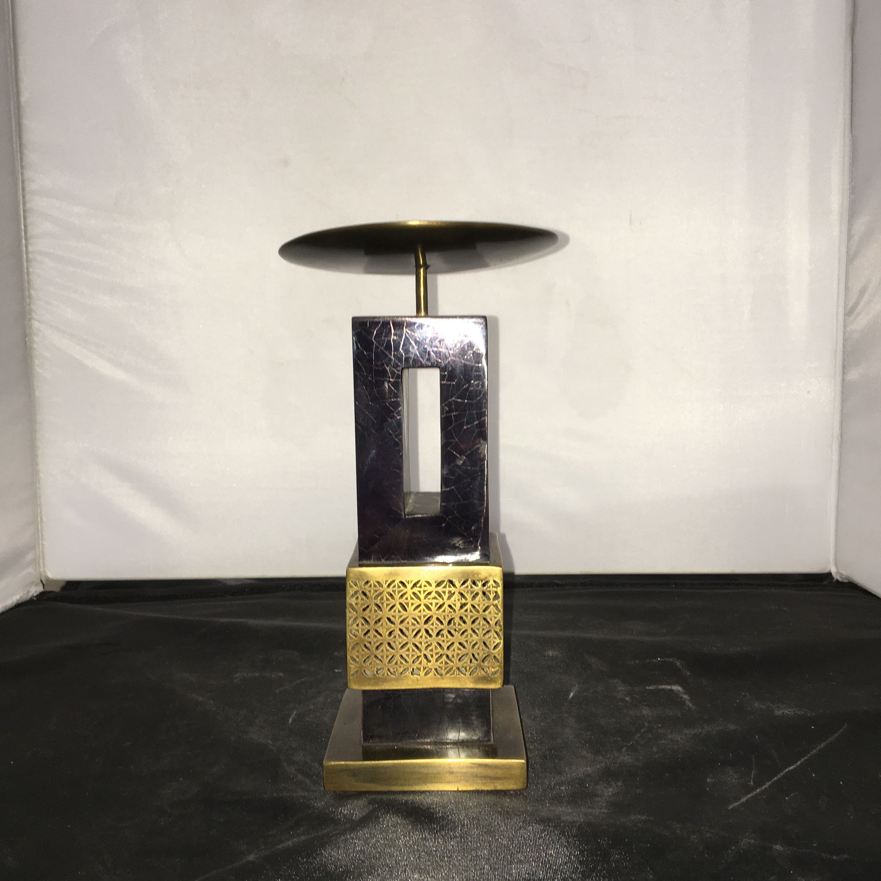 Brass/Bronze Shagreen by R&Y Augousti Paris Candleholder