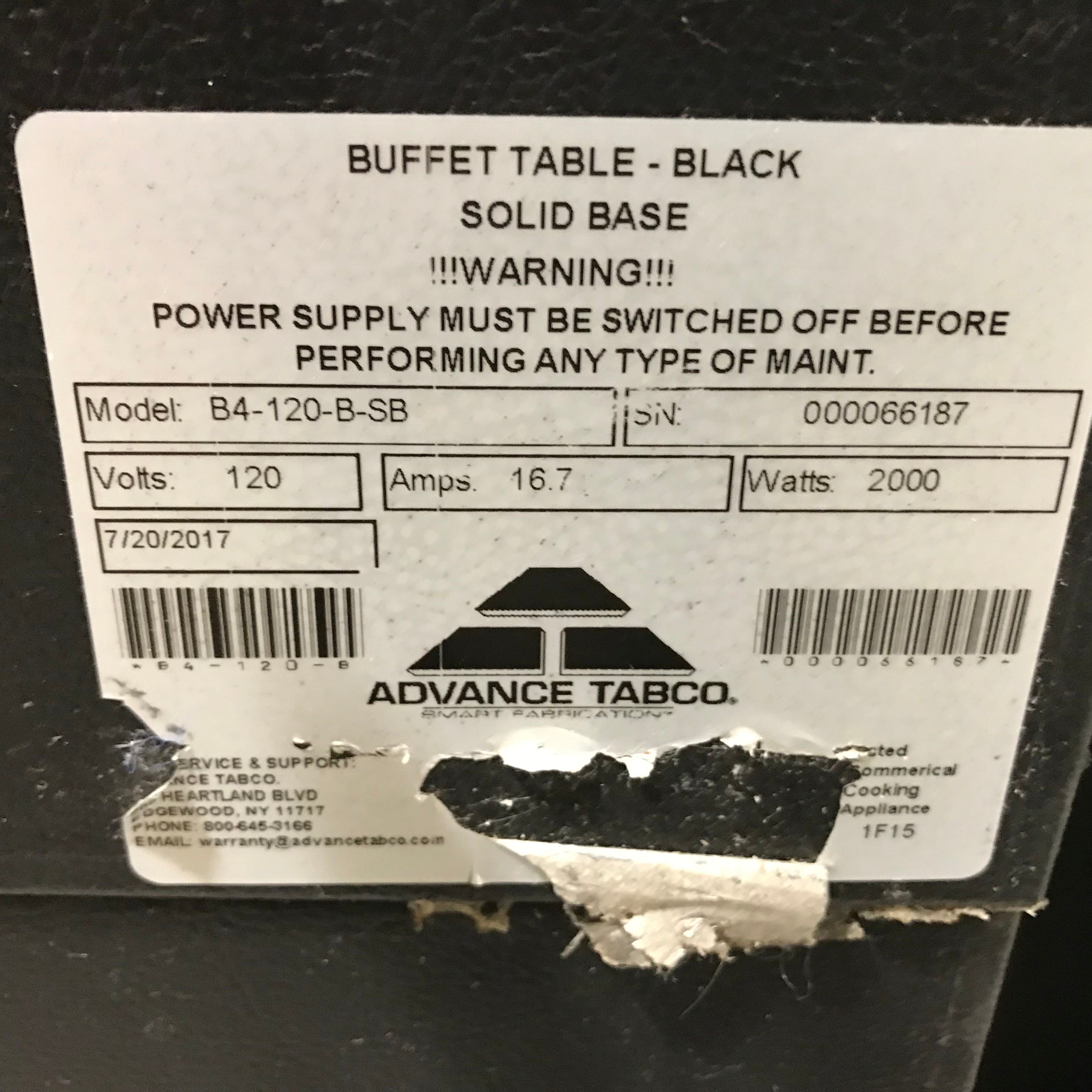Advance Tabco Black Buffet Table