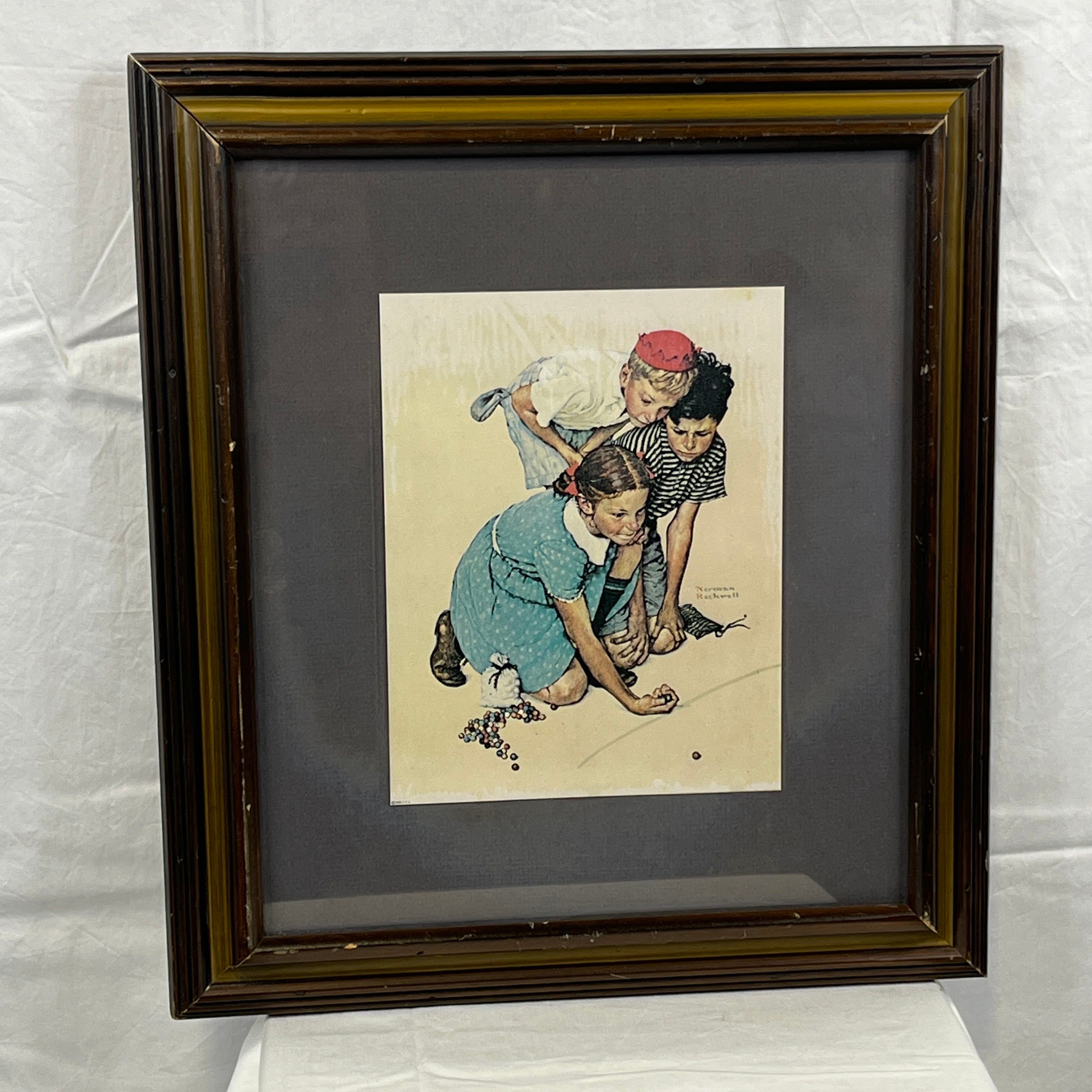 Marble Champion Print by Norman Rockwell