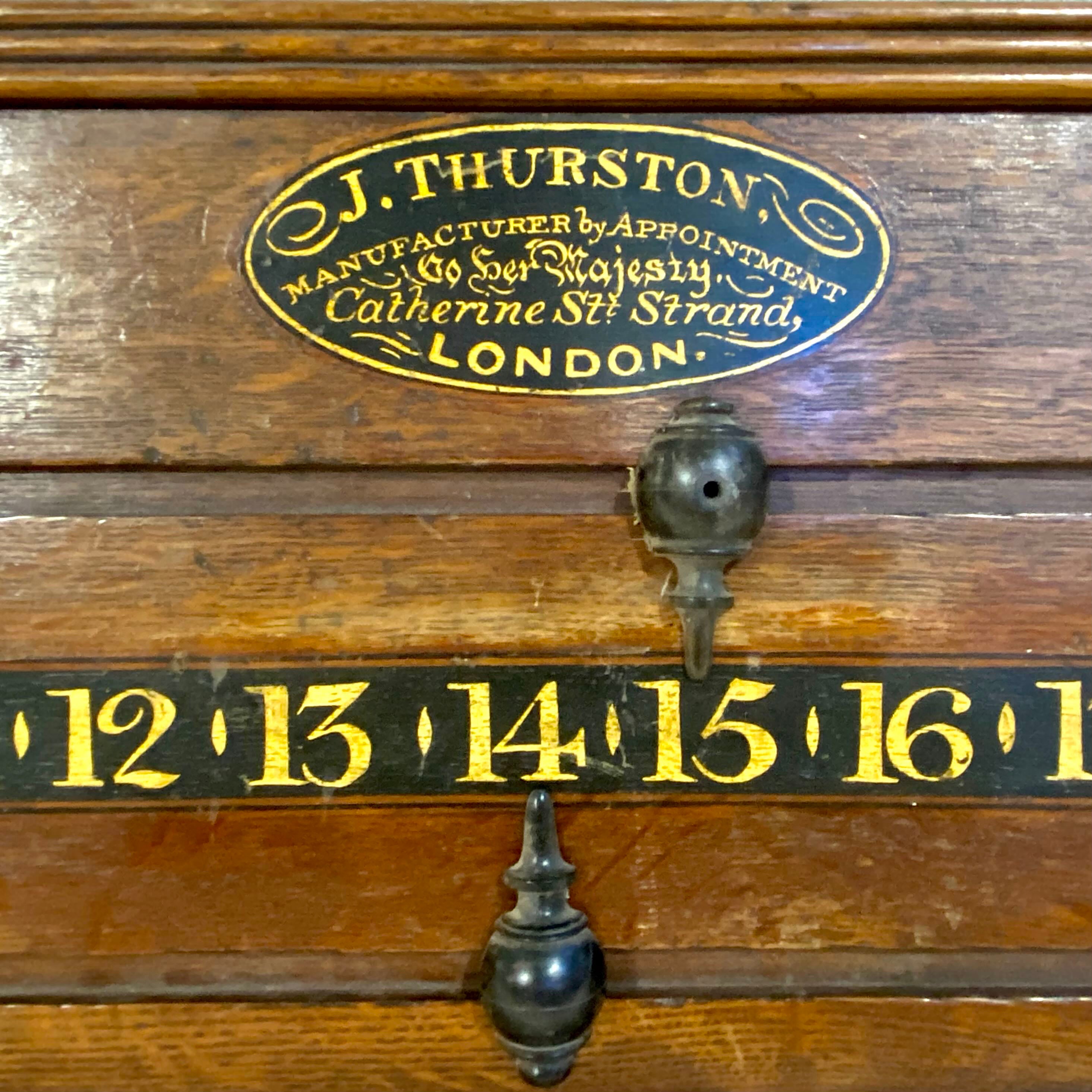 Framed Billiards Snooker by Thurston of London Score Board
