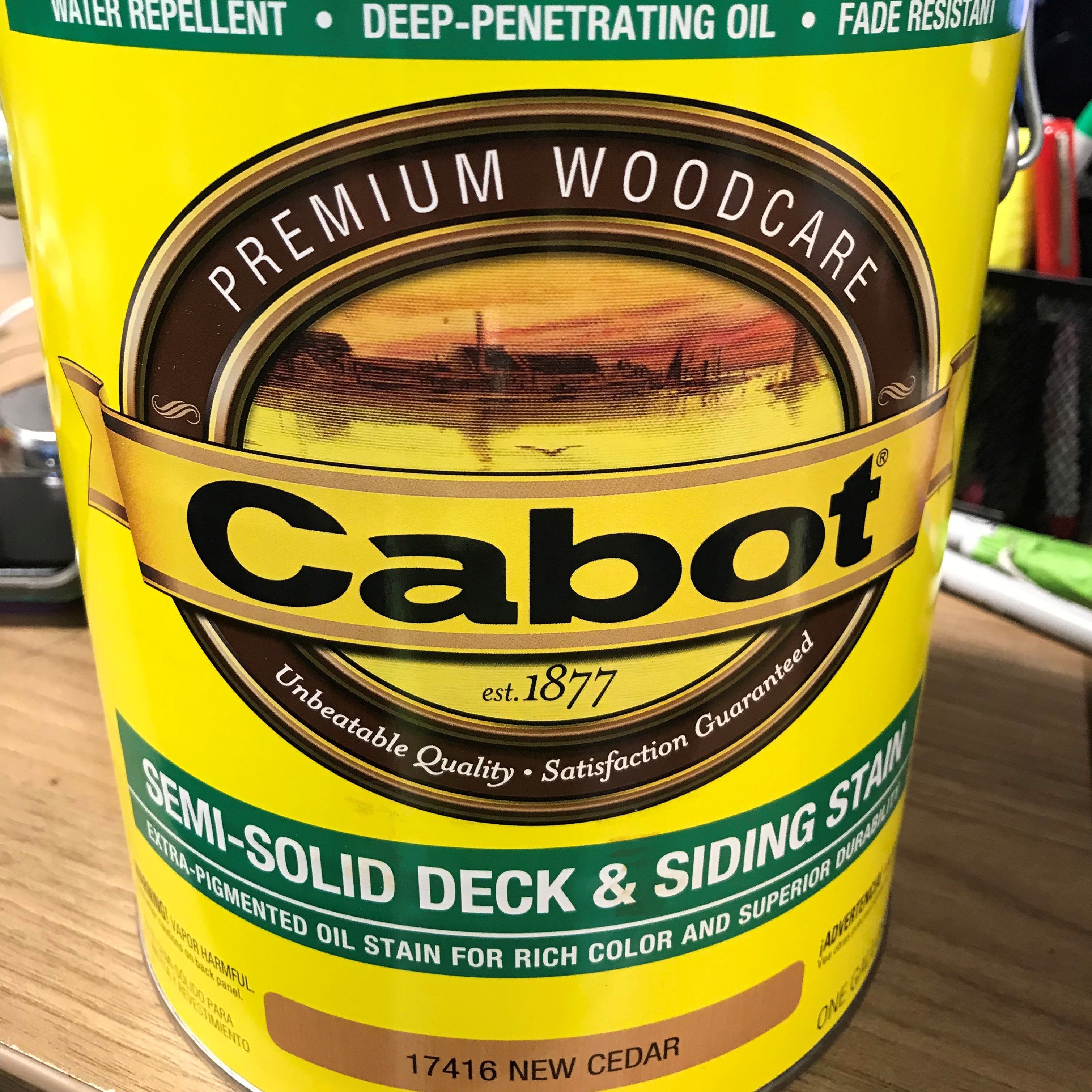 1 Gallon Cabot Semi-Solid Deck & Siding 17416 New Cedar Extra Pigmented Oil Stain
