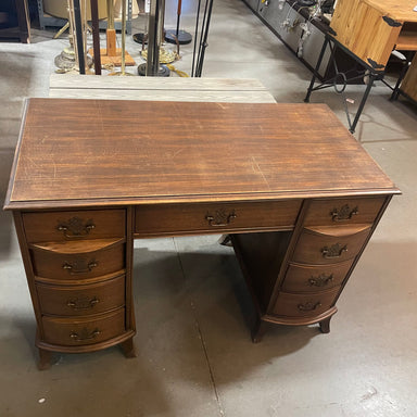 Dark Wood Stained with Storage and Metal Base Conference Table Desk —  Habitat Roaring Fork