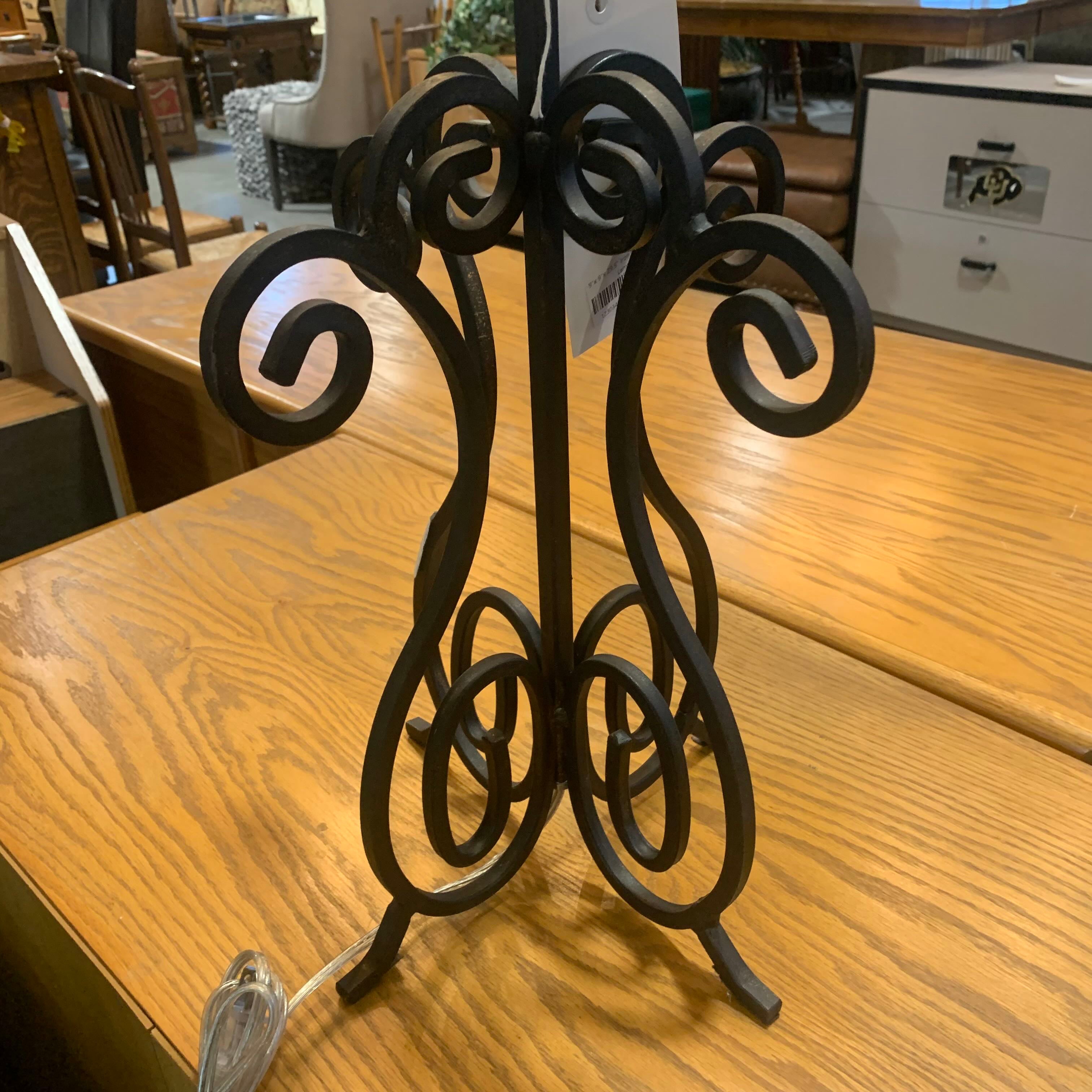 9"x 9"x 29.5" Iron Swirl Table Lamp