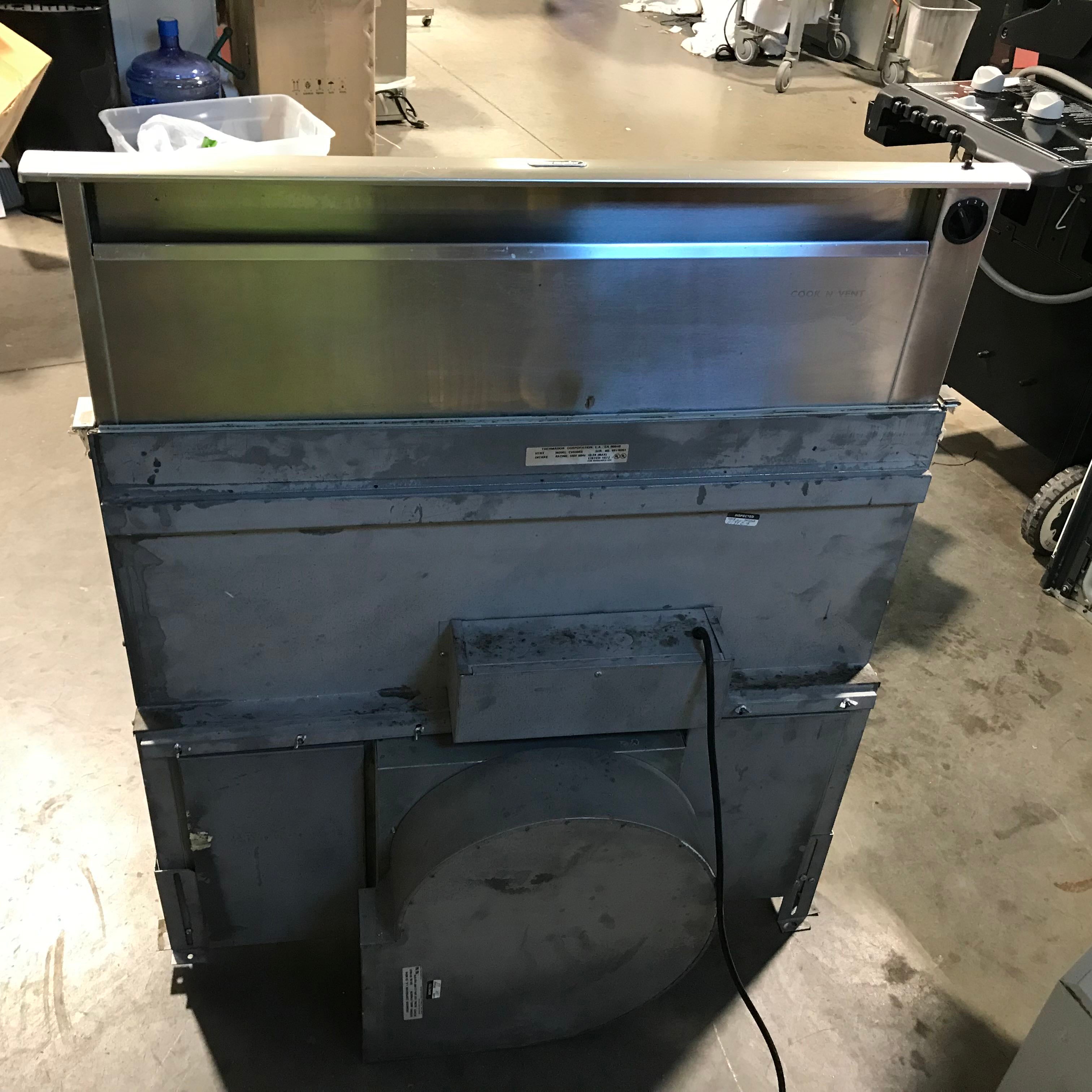 36"x 10"x 32.5" Thermador Stainless Steel Down Draft with Fan Motor Range Hood