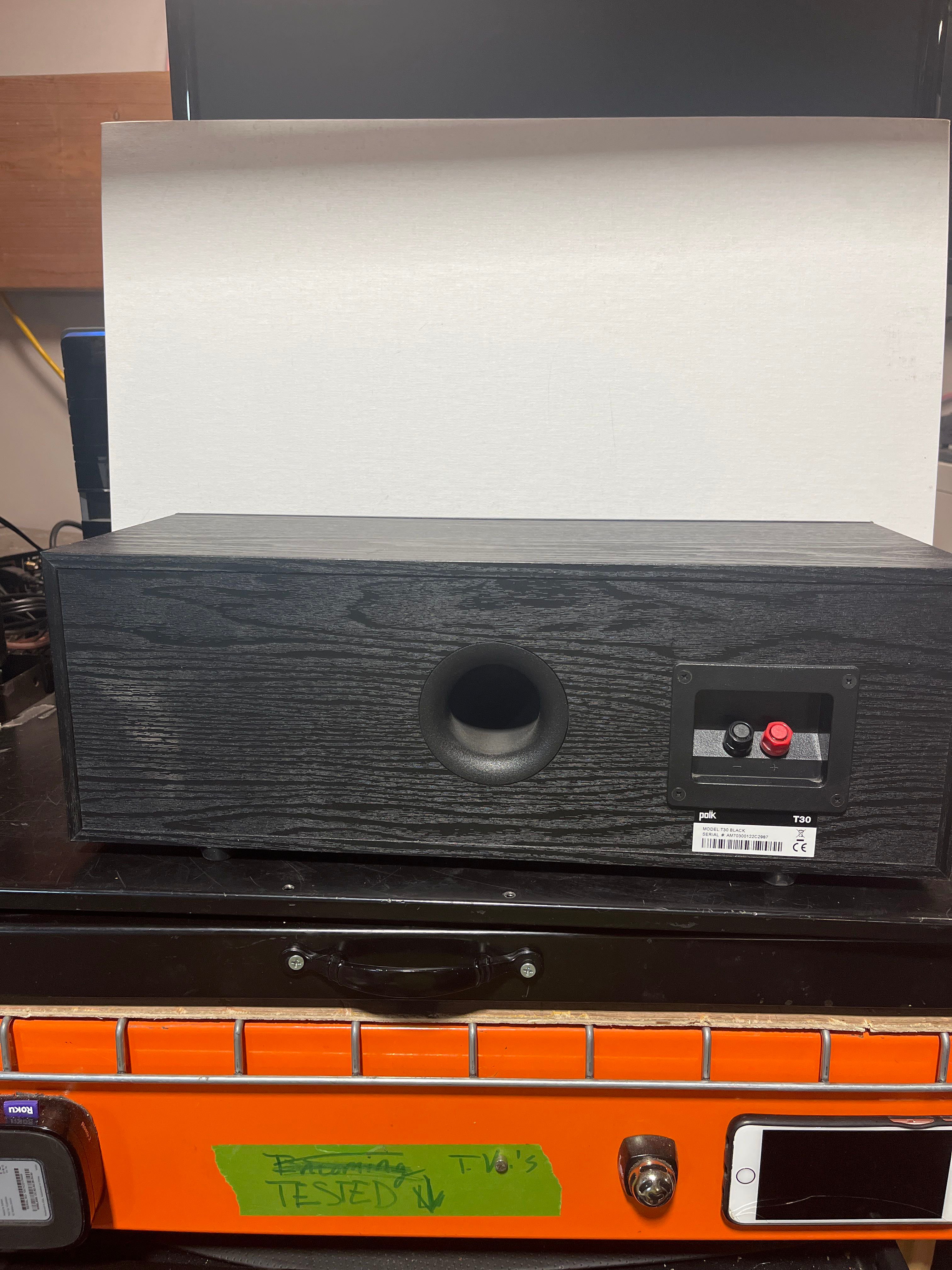 Polk Audio T30 Center Channel Speaker (black) -tested-