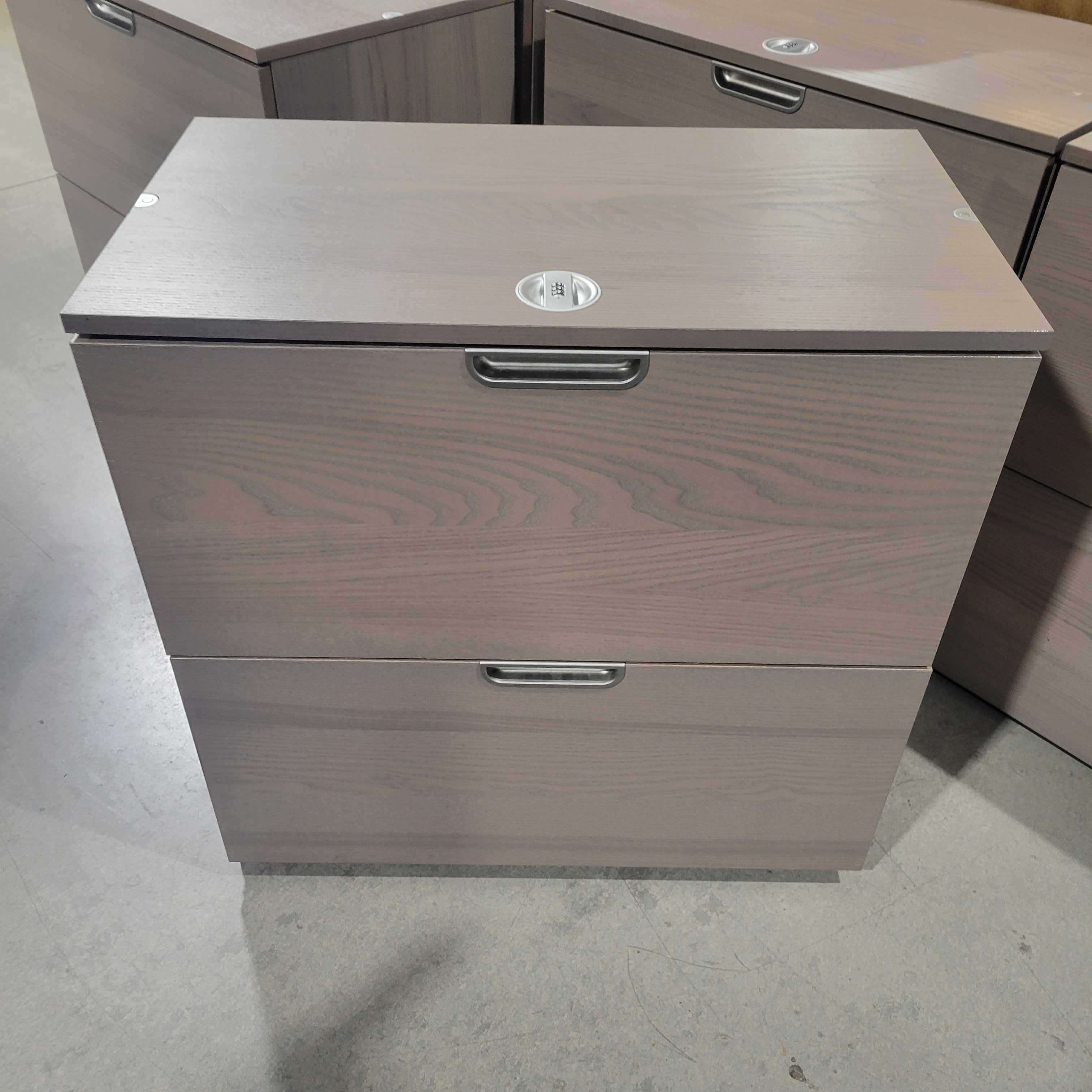 31.5"x 18"x 32" Ikea Galant Ashy Grey 2 Drawer Top Combo File Cabinet