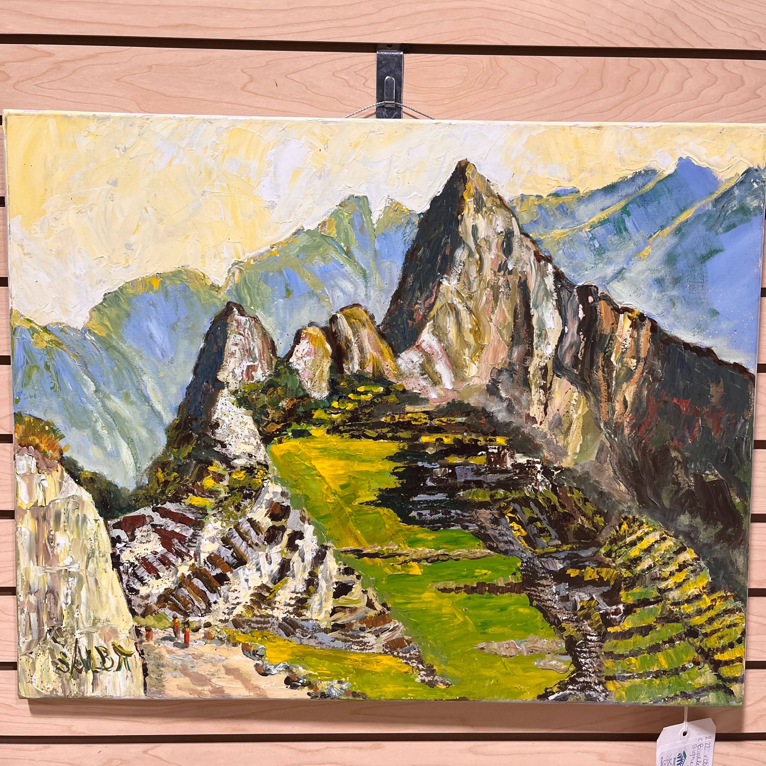 "Machu Picchu" by Sue Binkley Tatum Acrylic on Canvas Original Wall Art